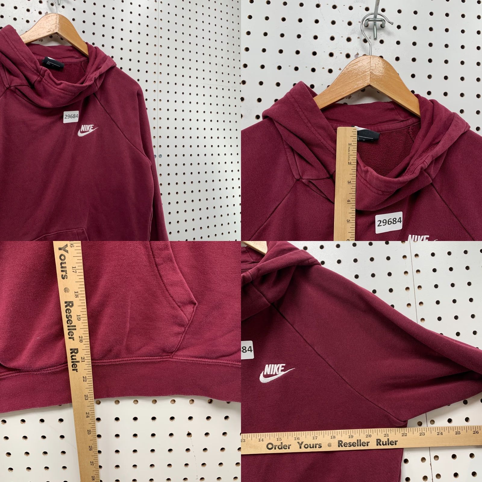 Nike Nike Women's Hoodie Adult Medium Burgundy Cowl Neck Embroidered Swoosh Size M / US 6-8 / IT 42-44 - 8 Thumbnail