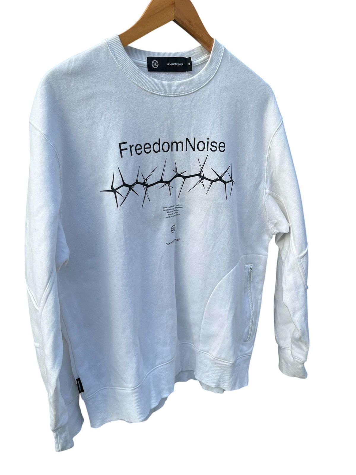 Undercover 🔥🎧"FREEDOM NOISE" GUxUNDERCOVER White Sweatshirts Size US M / EU 48-50 / 2 - 2 Thumbnail
