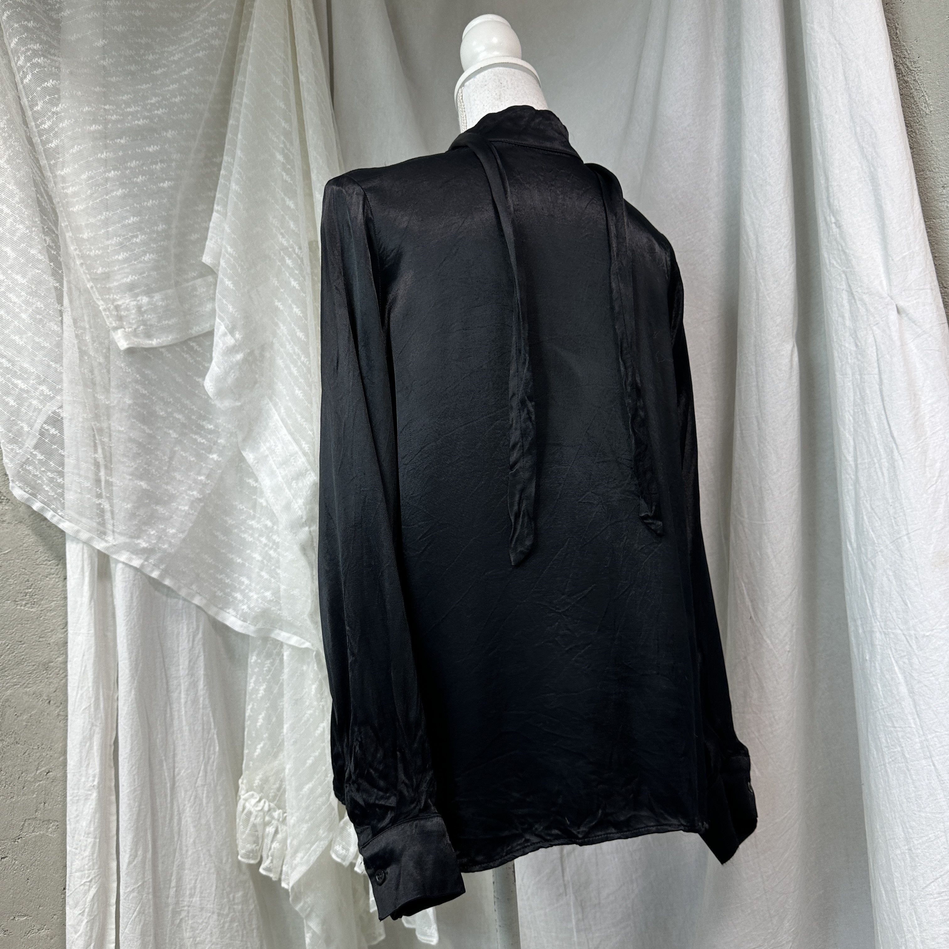 Vintage Vintage Avant Garde Satin Neck Wrap Shirt Y2K Size M / US 6-8 / IT 42-44 - 5 Thumbnail