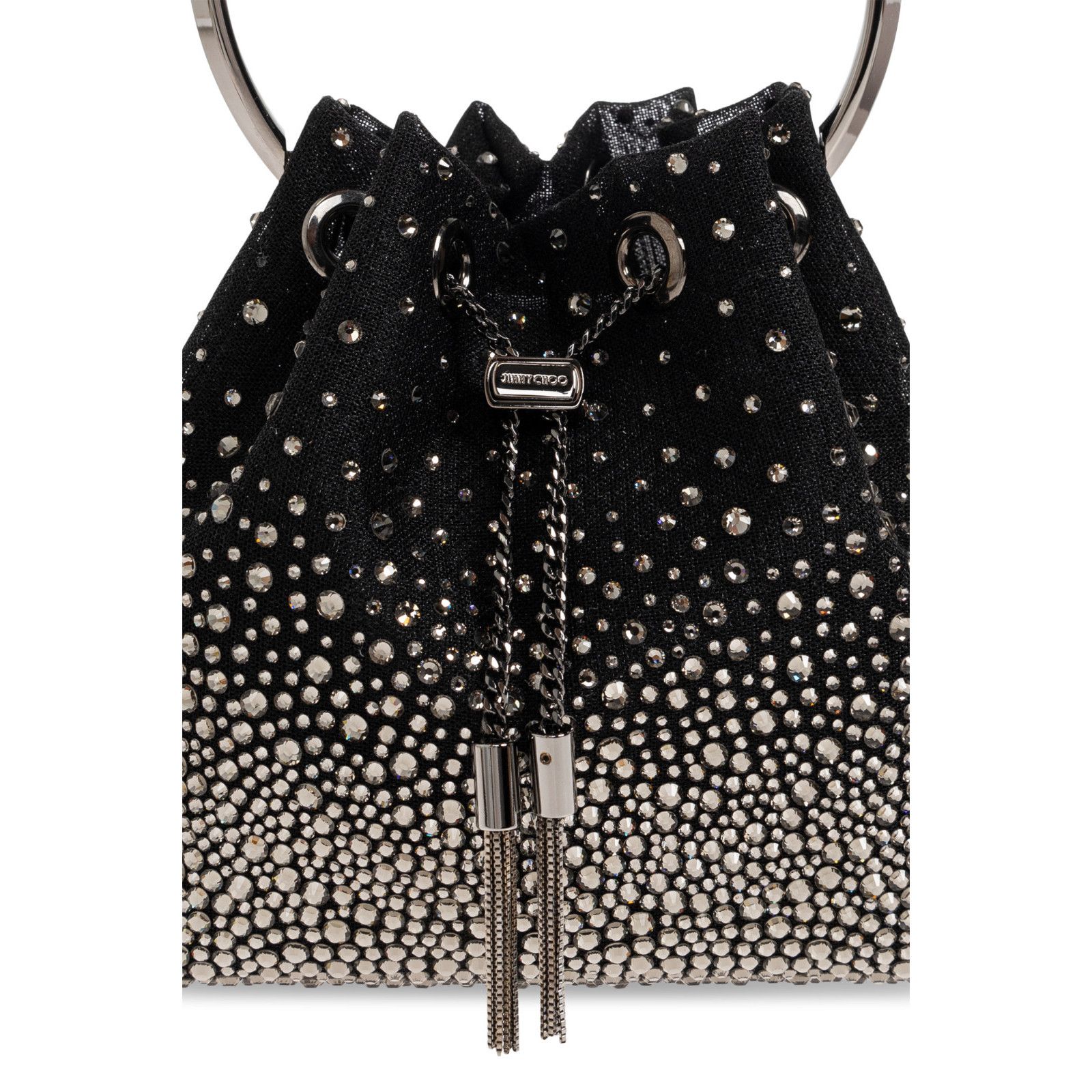 Jimmy Choo JIMMY CHOO Bon Bon Black Crystal Top Handle Bag New & Authen Size ONE SIZE - 5 Thumbnail