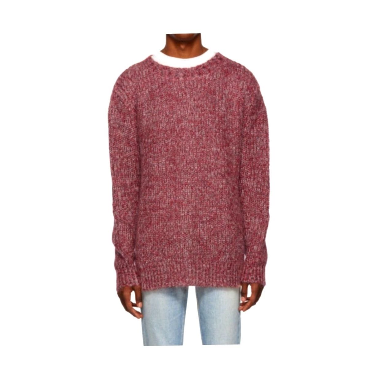 Simon Miller Simon Miller Red and Indigo Fuzzy Mohair Knit Pullover Sweater Mens Small Size US S / EU 44-46 / 1 - 7 Thumbnail