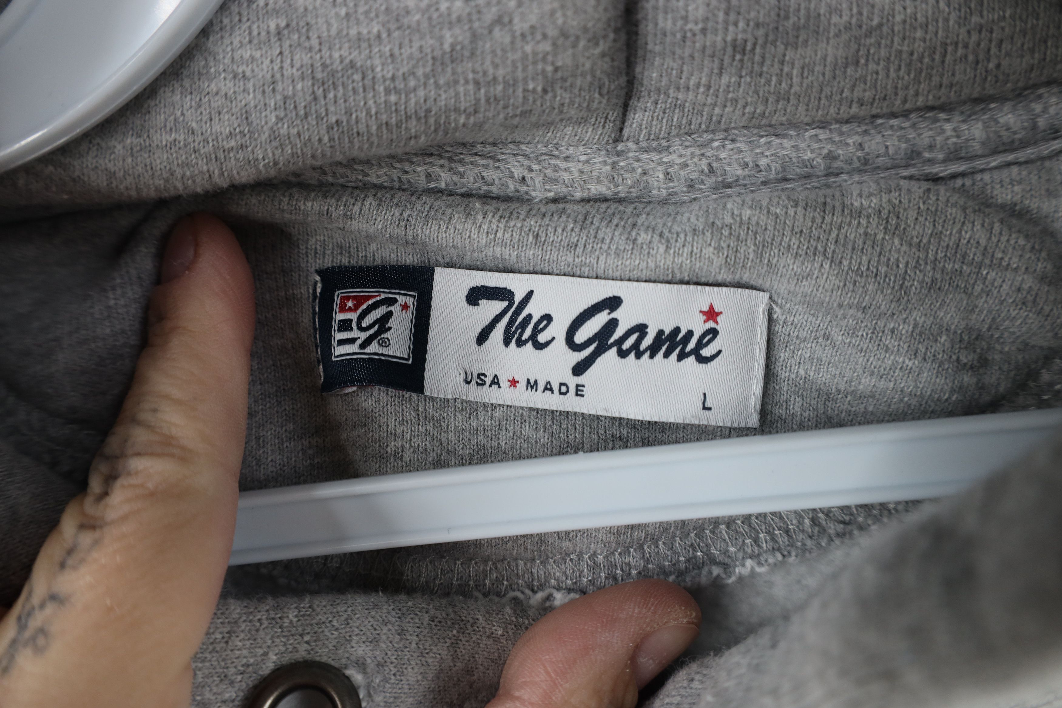 Vintage Vintage 90s The Game Reverse Weave Hoodie Sweatshirt USA Size US L / EU 52-54 / 3 - 11 Thumbnail