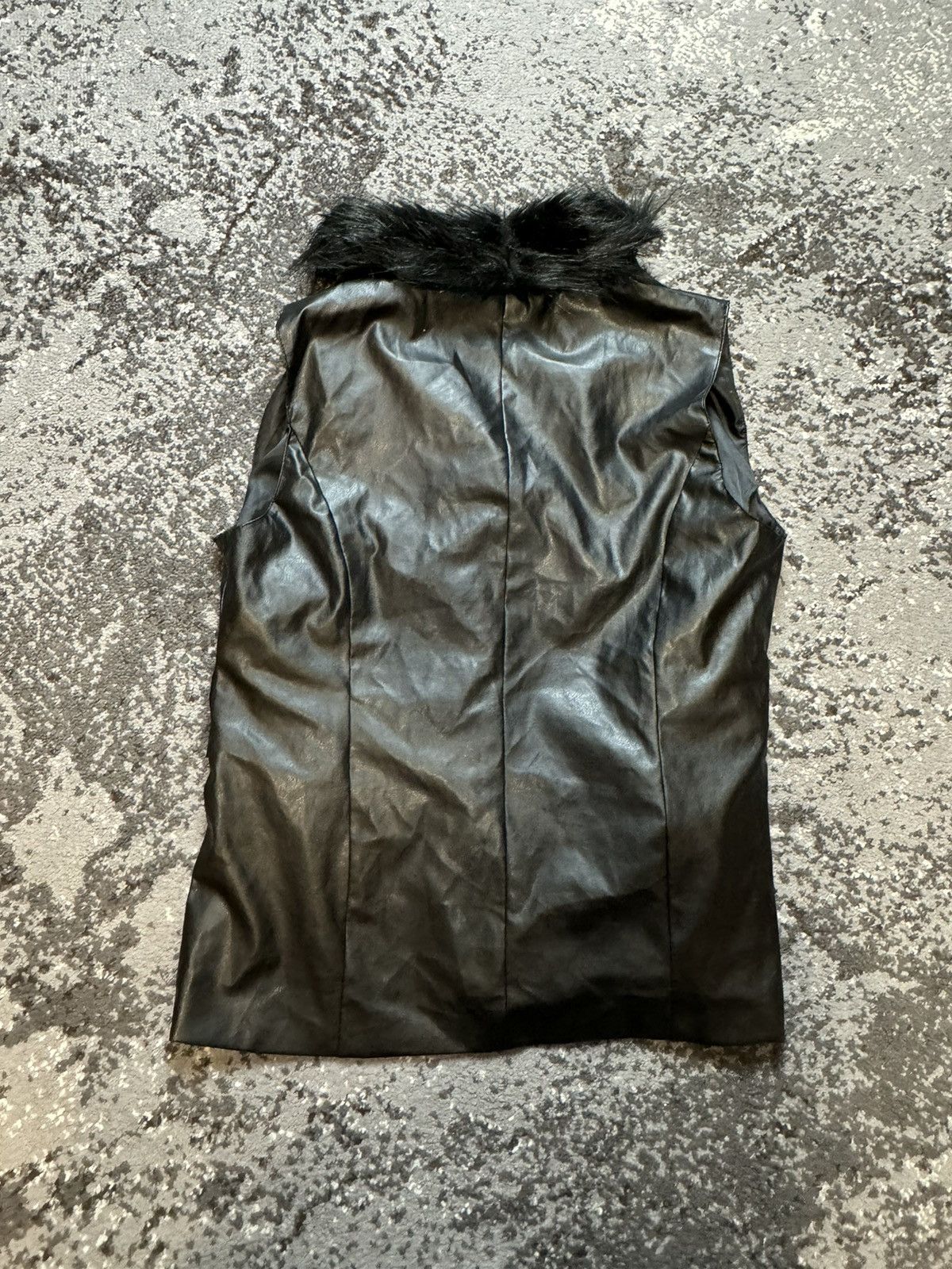 If Six Was Nine × Vintage Y2K Leather Style Long Fur Collar Owens Style Vests Size US M / EU 48-50 / 2 - 6 Thumbnail