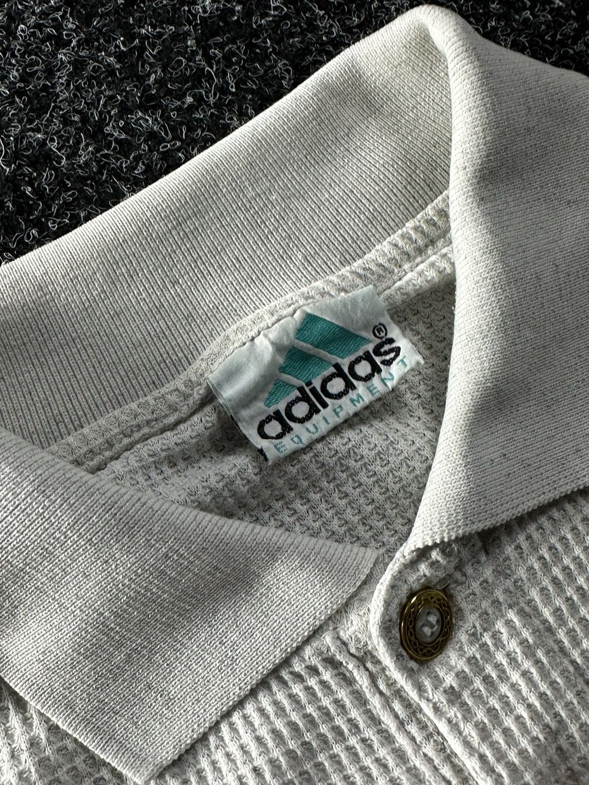 Adidas × Vintage VINTAGE 90s ADIDAS EQUIPMENT POLO WITH LOGO LIKE WEST GERMAN Size US XL / EU 56 / 4 - 5 Thumbnail
