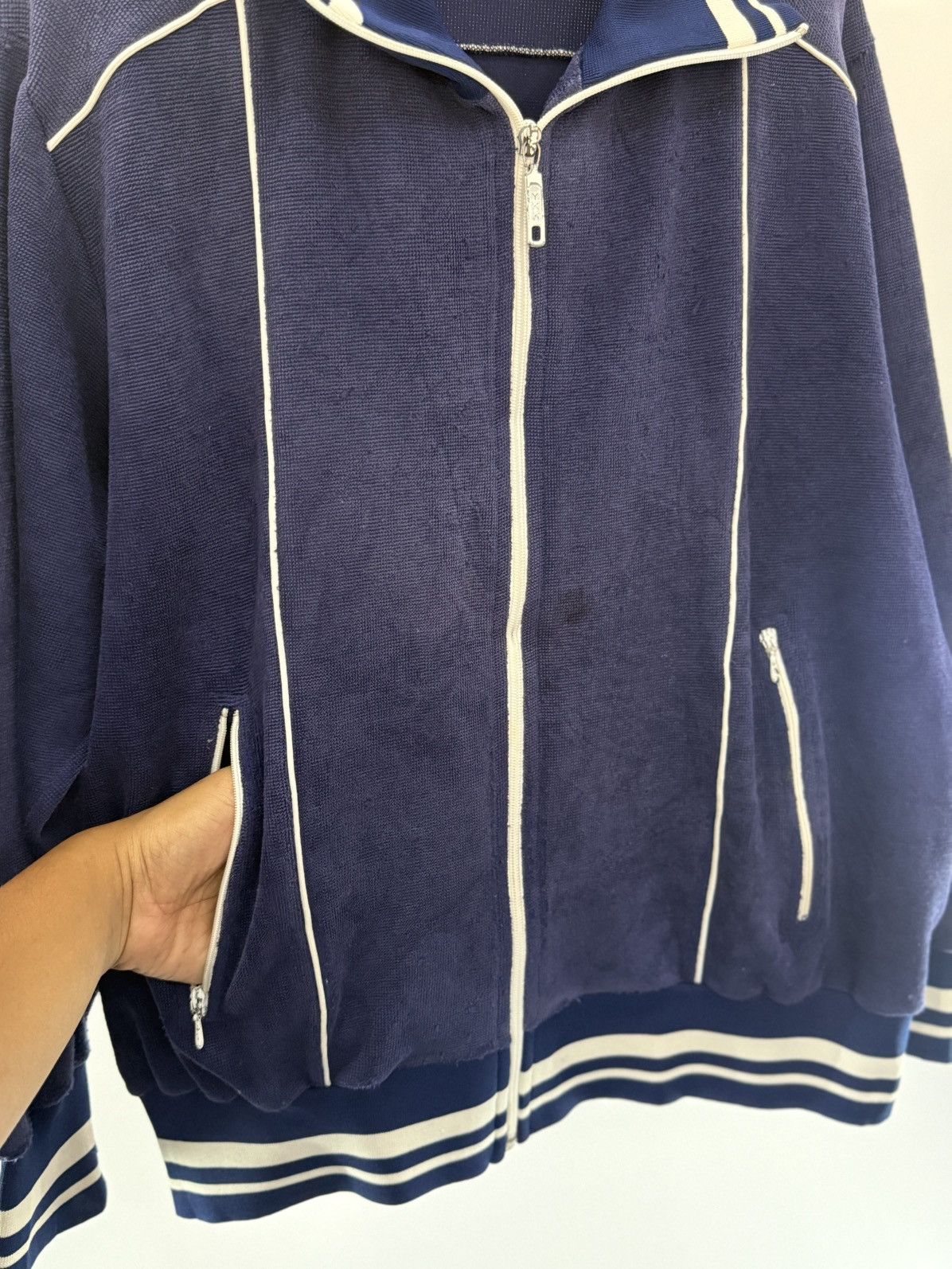Vintage 🔥 Vintage 80's Germany Grasshoppers Velour Track Jacket - L Size US L / EU 52-54 / 3 - 5 Thumbnail