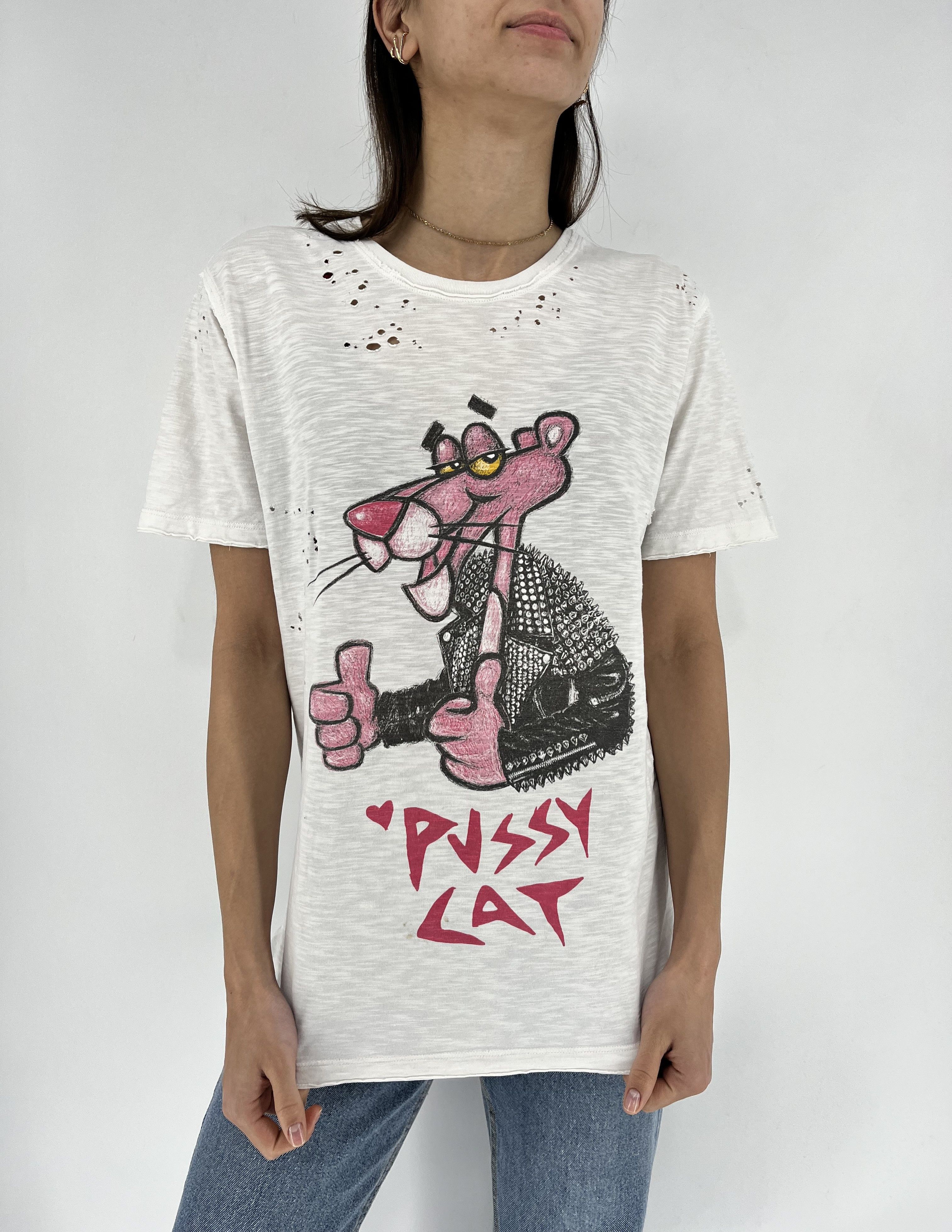 Brian Dales × Japanese Brand BRAIN DALES Montreal Pink Panther PUSSY CAT T-shirt Size M / US 6-8 / IT 42-44 - 5 Thumbnail
