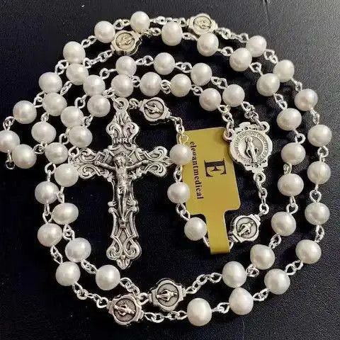 Jewelry Saint Benedict Rosary Necklace Chain Catholic Church Jesus Size ONE SIZE - 2 Thumbnail