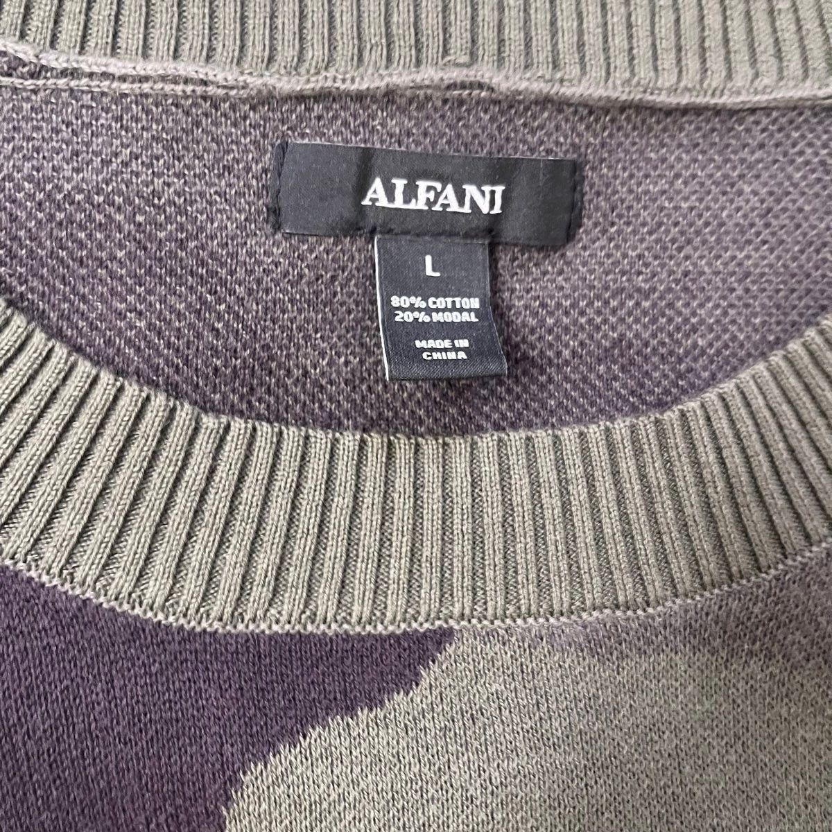 Alfani Alfani Camo Knit Crewneck Sweater - Modern Tactical Style Size US L / EU 52-54 / 3 - 2 Thumbnail