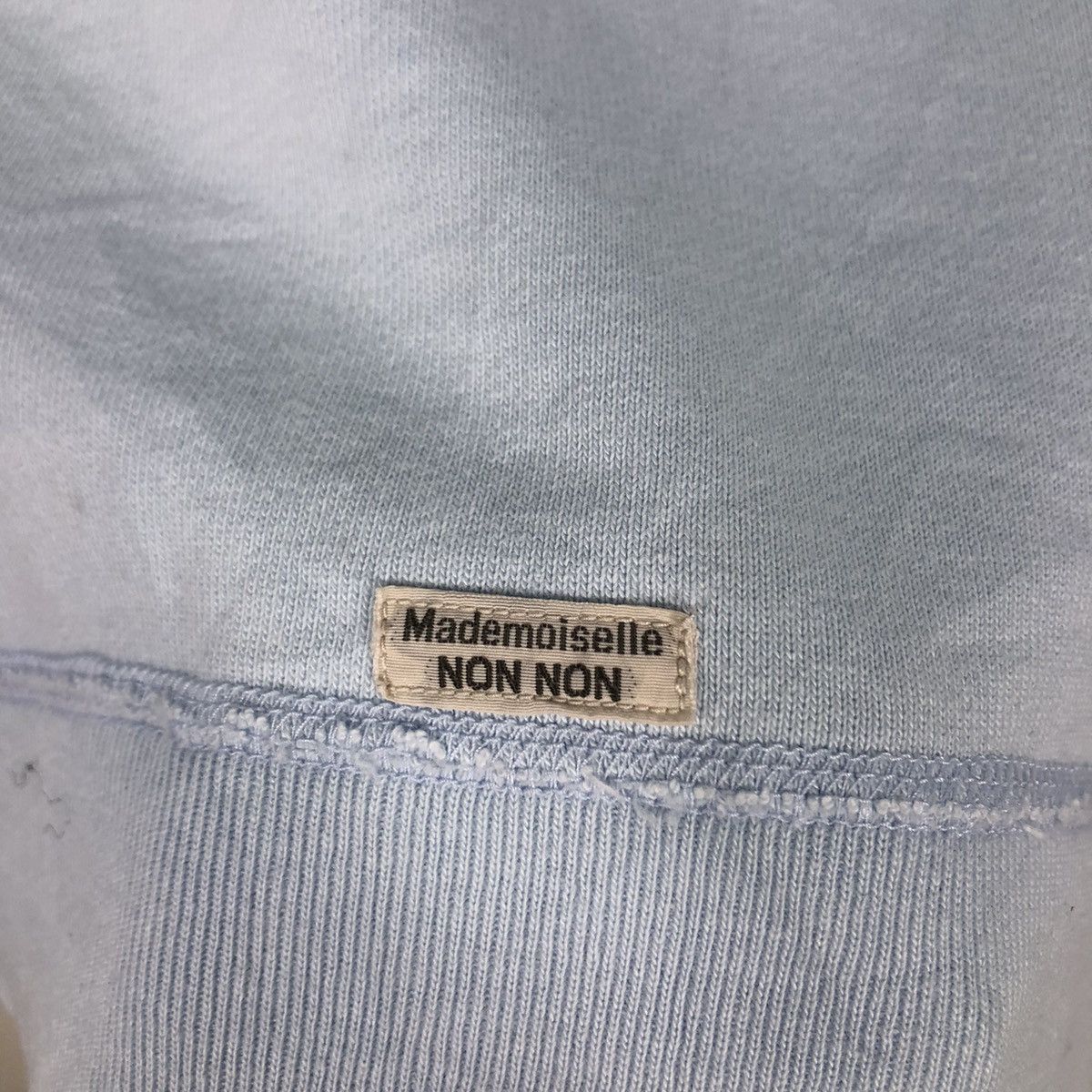 Issey Miyake 📌Baby Blue Vintage Sweatshirt Mademoiselle Non Non Big Logo Size US M / EU 48-50 / 2 - 13 Thumbnail