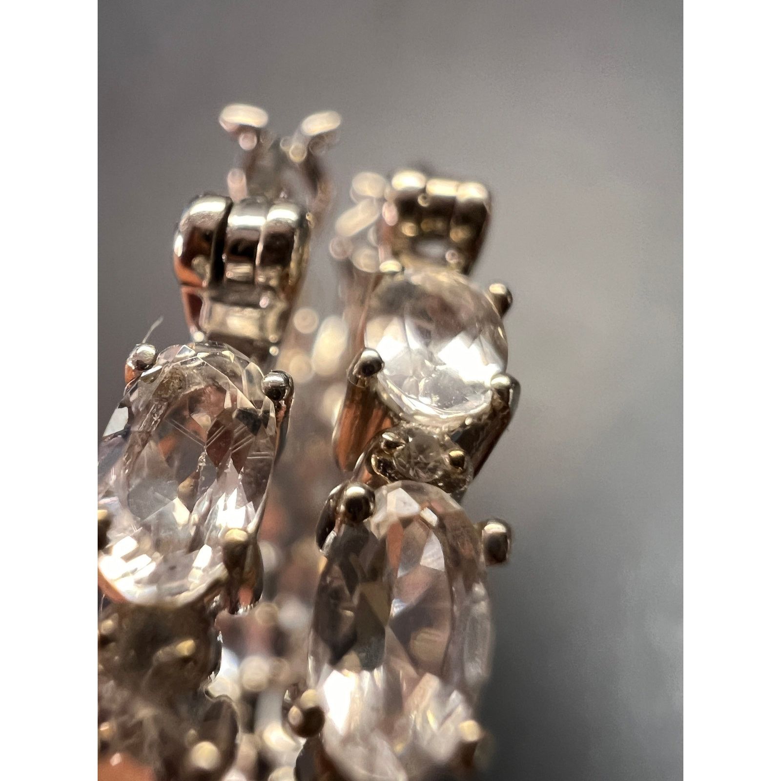 Other NEW Petalite zircon hoop earrings platinum over 925 silver Size ONE SIZE - 7 Thumbnail