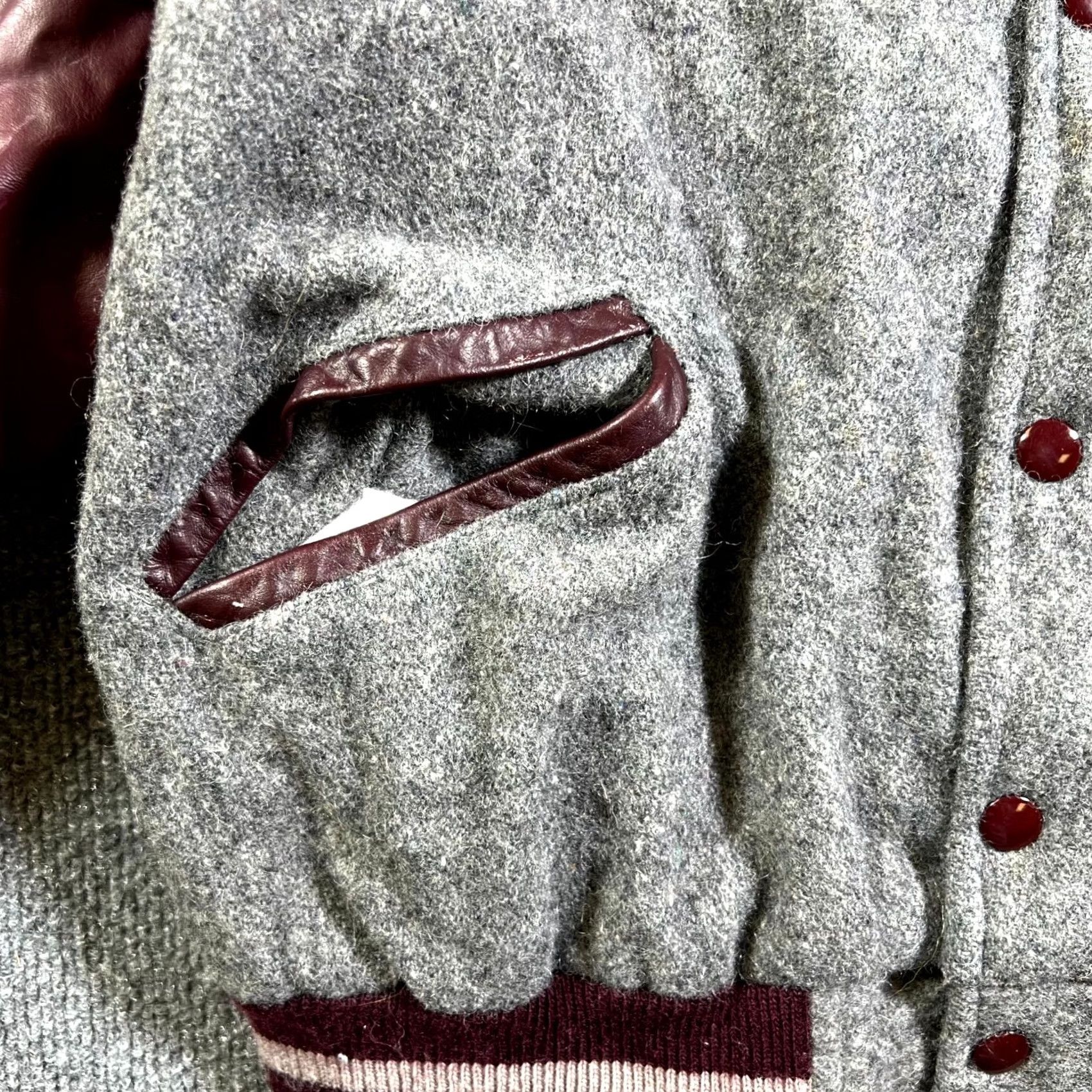 Etro VINTAGE Trophy Jackets Meca Sportswear Varsity Jacket Mens L Maroon Gray Retro Jacket Mens L Maroon Gray 90s Classic Size US L / EU 52-54 / 3 - 5 Thumbnail