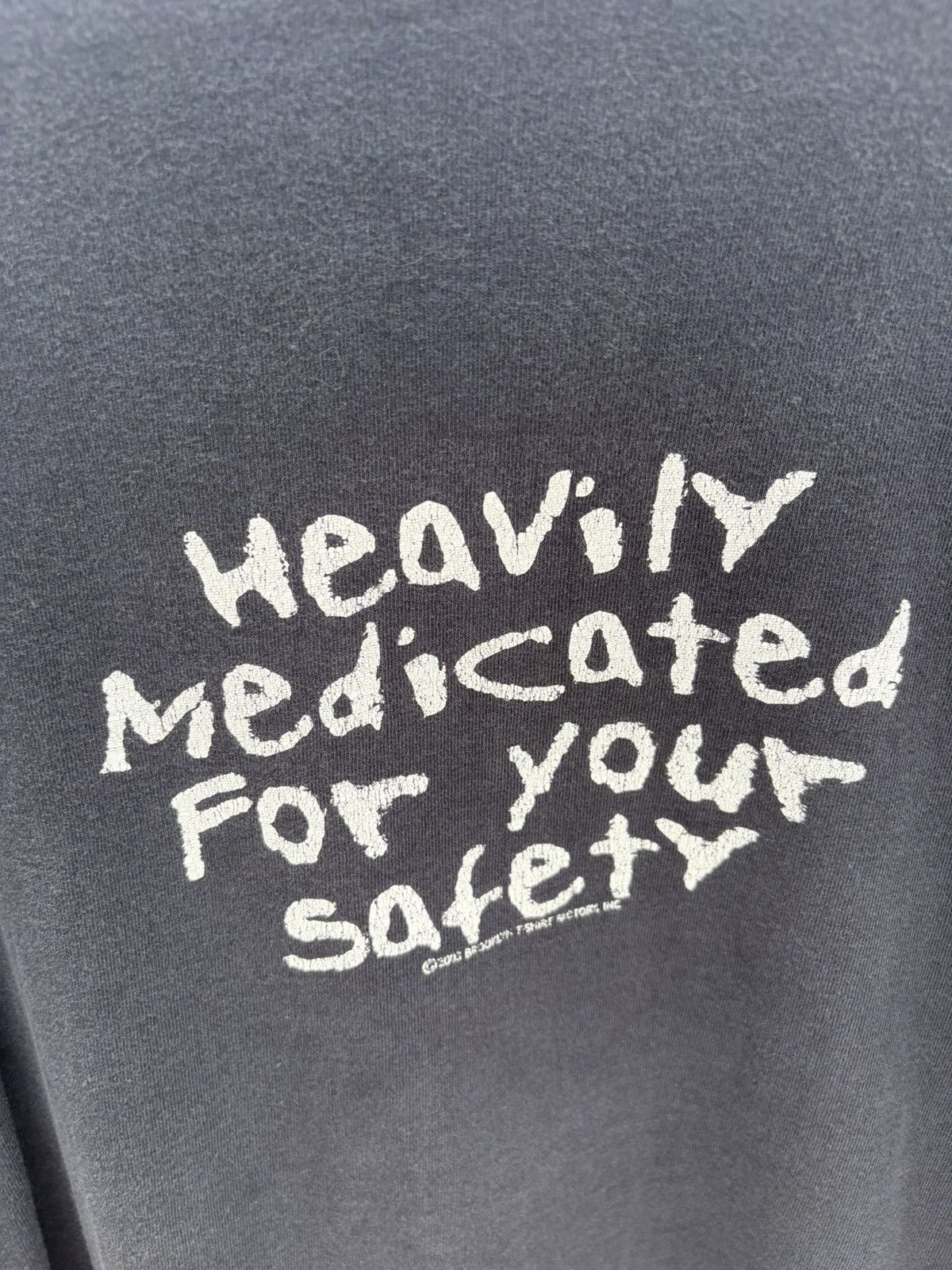 Vintage 2003 Heavily Medicated Word T-Shirt Size US XL / EU 56 / 4 - 2 Thumbnail