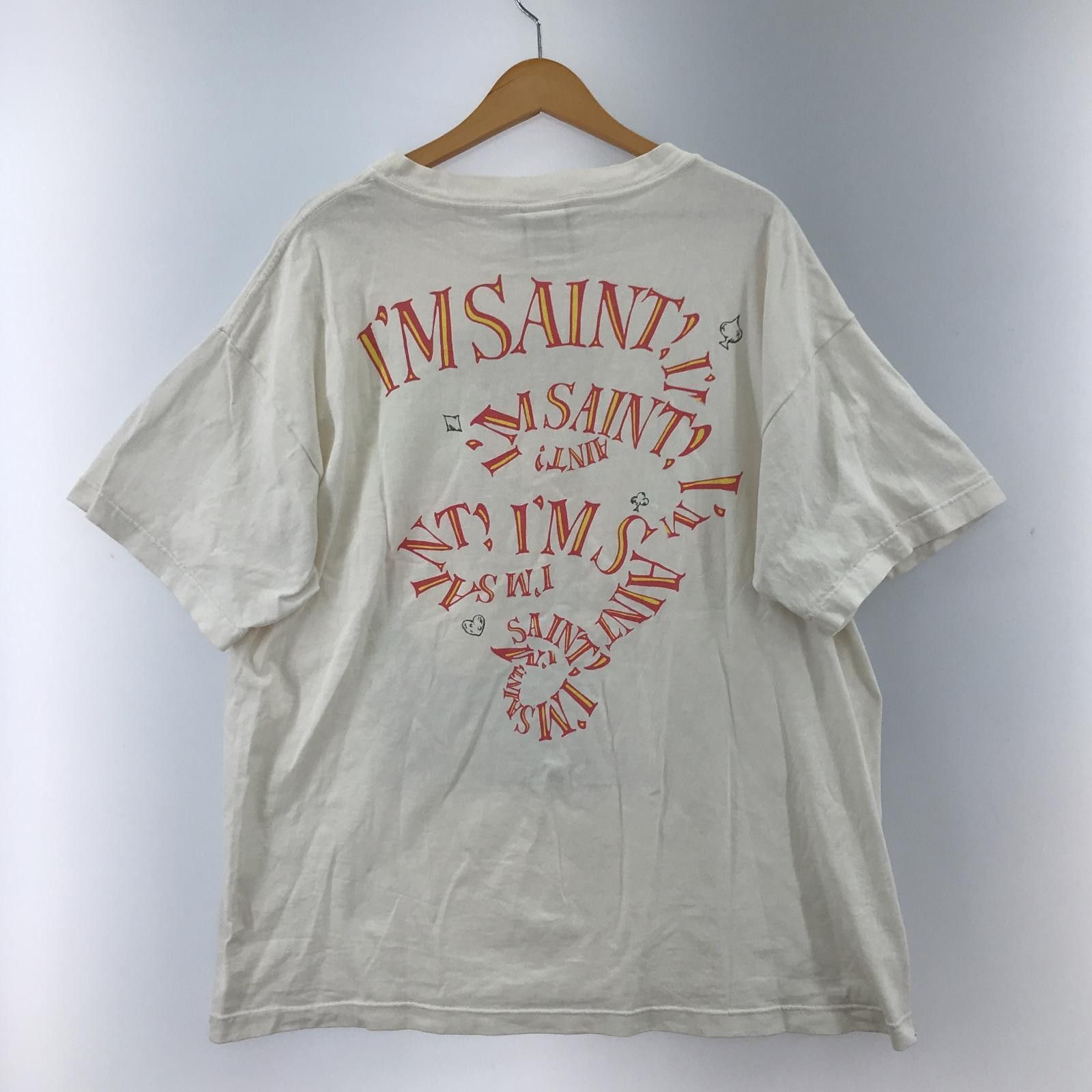 Saint Michael SAINT MICHAEL 23AW MAD HATTER S/S TEE White Size XL 