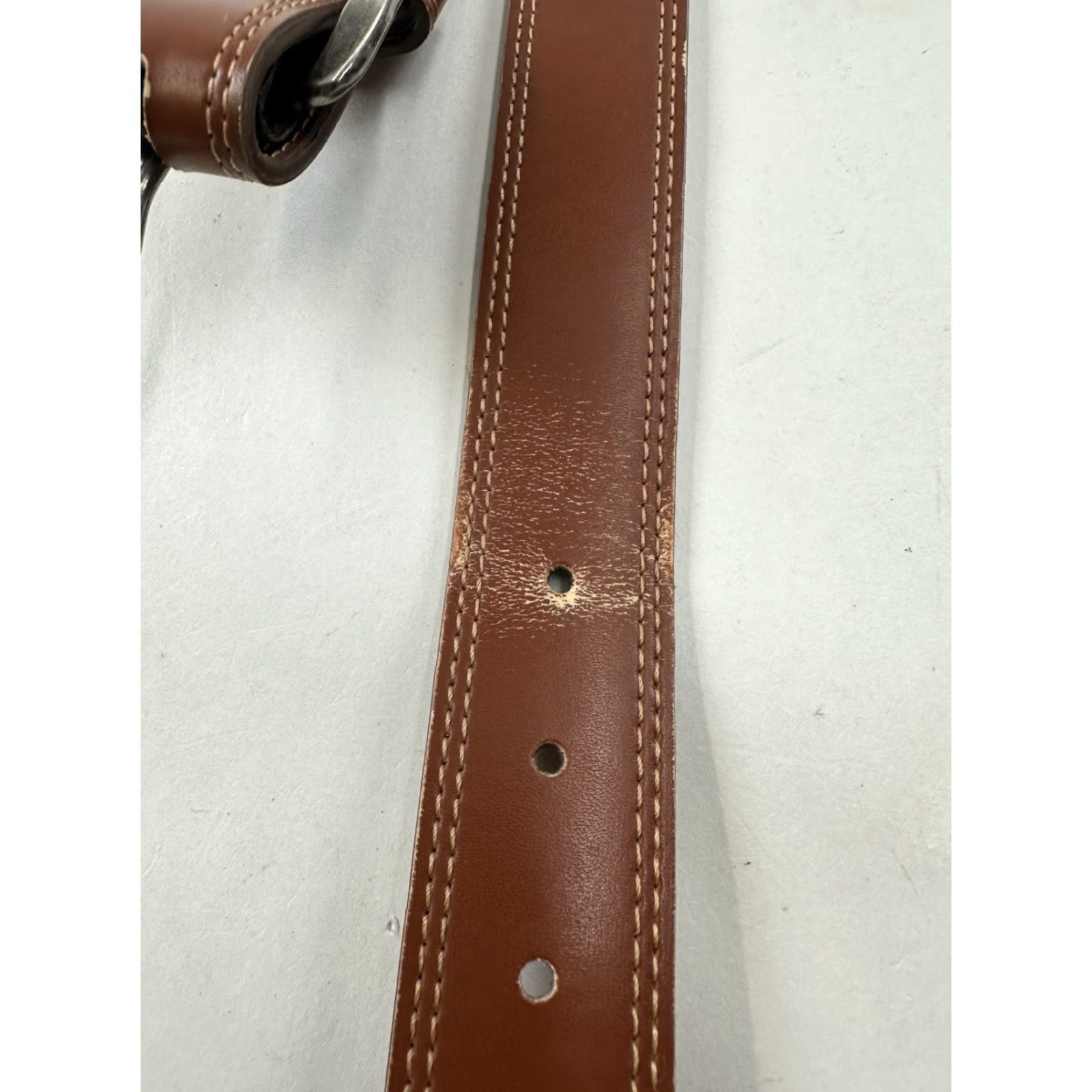 Haband Haband Belt Brown Genuine Bonded Leather 44 Mens Leather Belt Casual Dress USA Work Belt Regular Brown 44 Mens Size 44 - 4 Thumbnail
