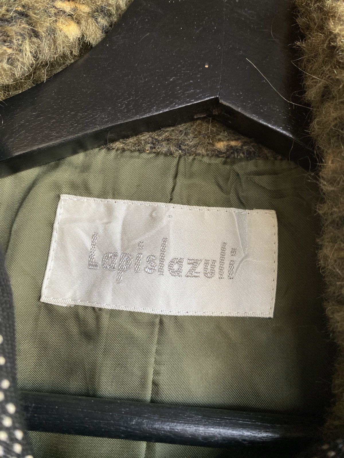Japanese Brand Vintage Lapislazuli Wool Blend Long Coat Olive Green Size M / US 6-8 / IT 42-44 - 8 Thumbnail