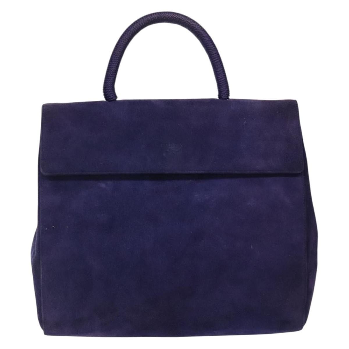 Prada PRADA Hand Bag Suede Purple Gold Size ONE SIZE - 2 Thumbnail