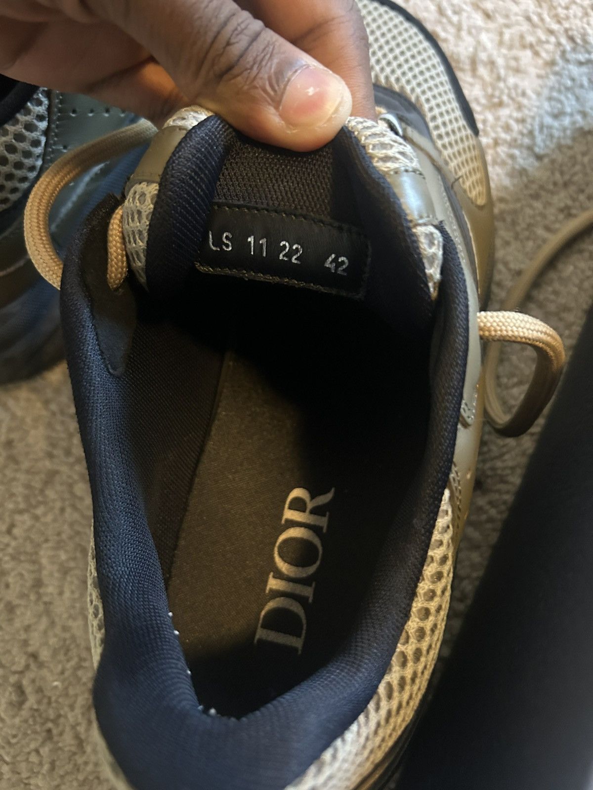 Dior Dior B22 Khaki Black Calfskin Size US 9 / EU 42 - 13 Thumbnail