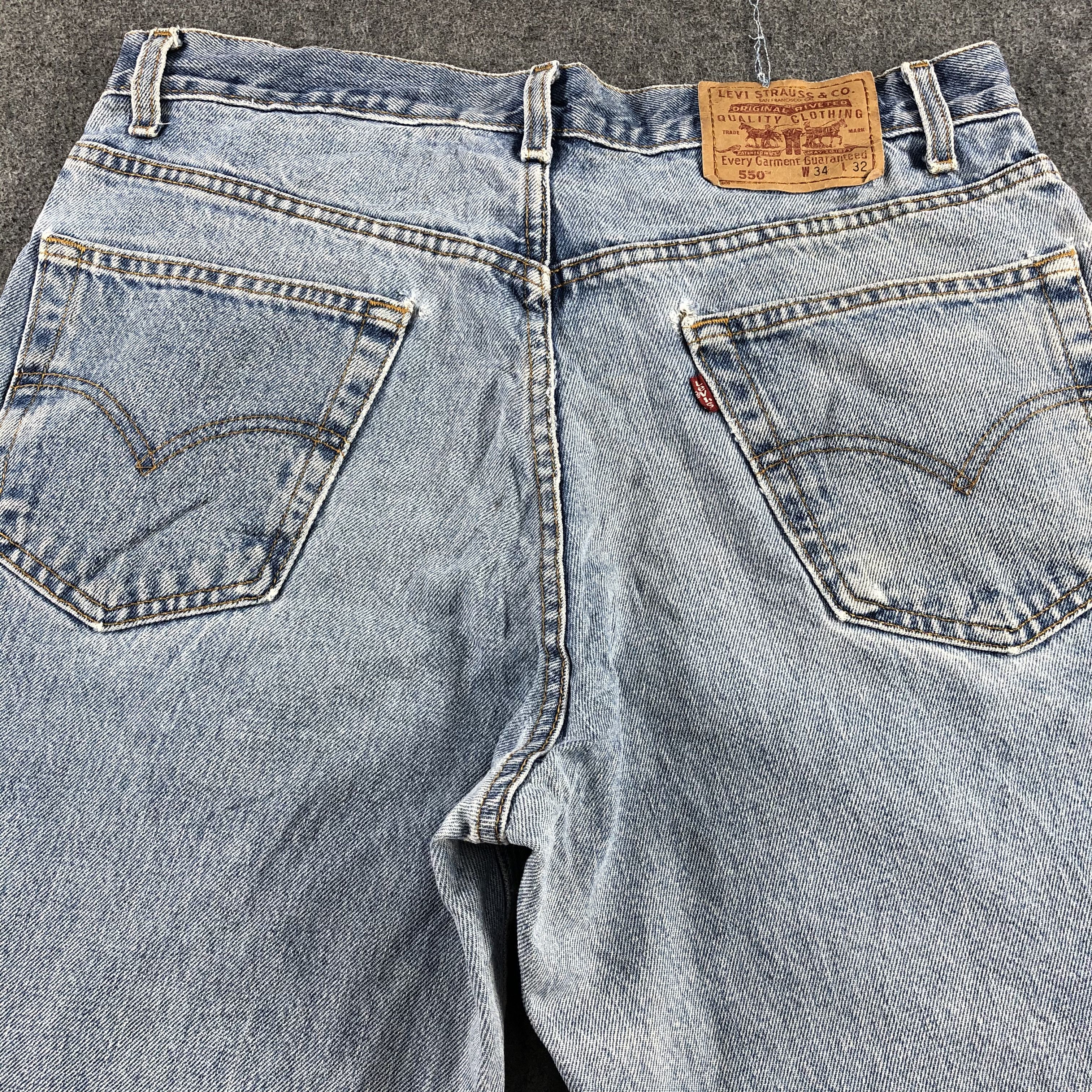 Levi's Vintage 90s Blue Wash Levis 550 Jeans-J2437 Size US 34 / EU 50 - 4 Thumbnail