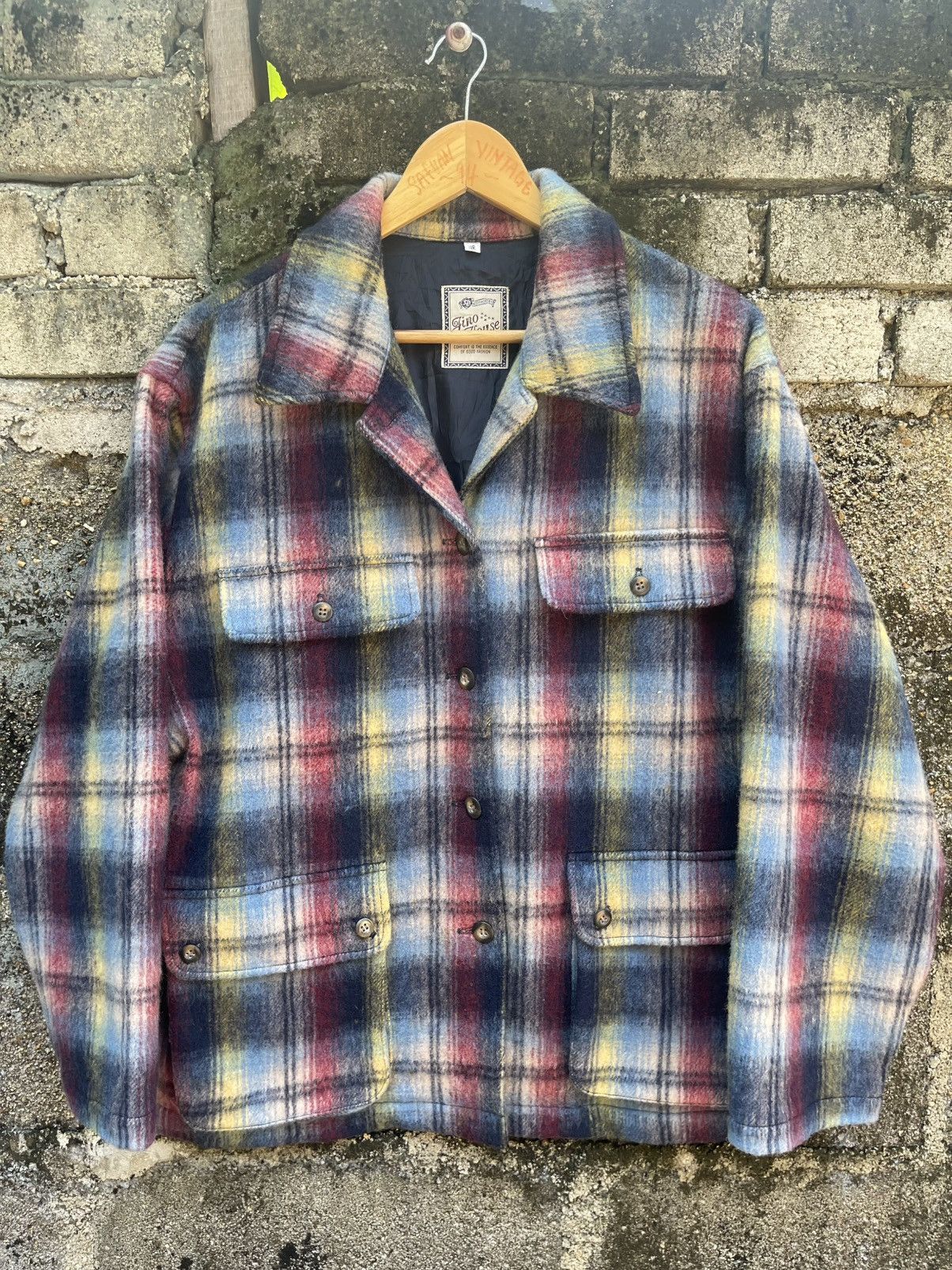 JINO HOUSE “NOTEWORTHY” Vintage Plaid Jacket – Belted Back