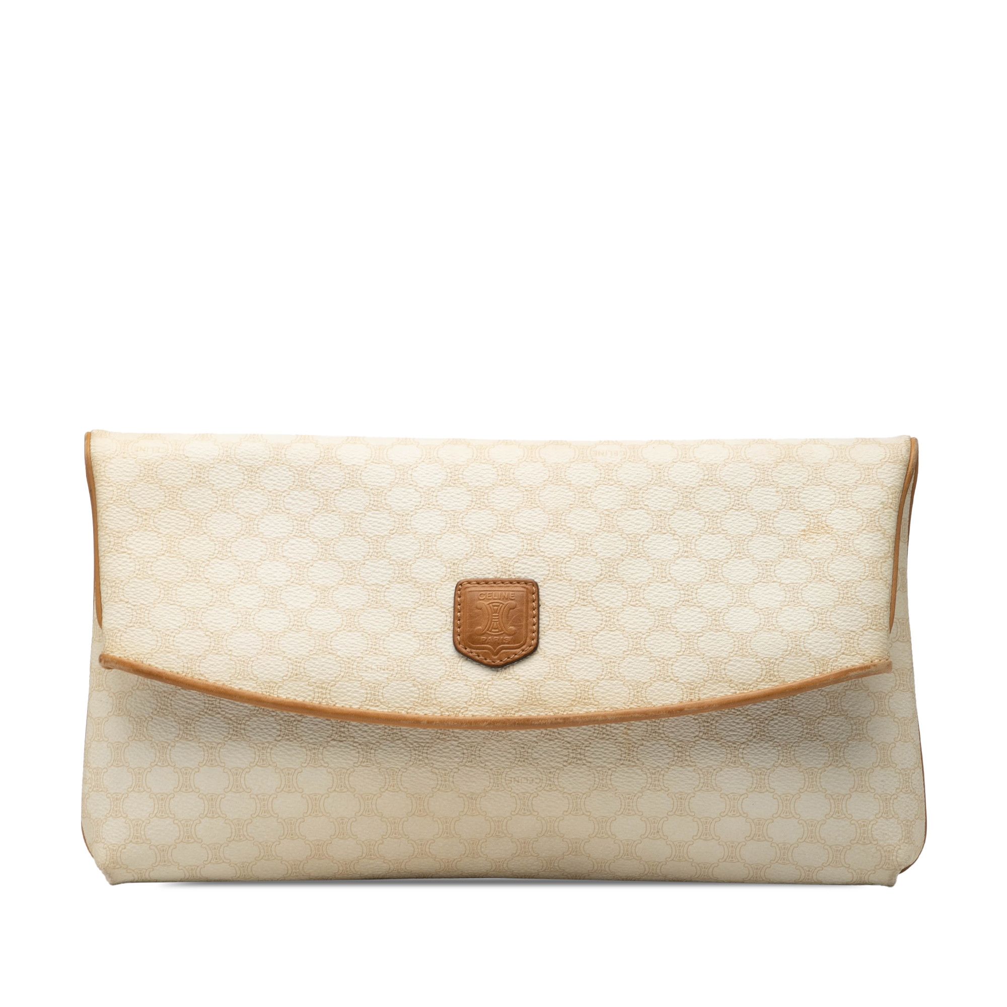 Celine Macadam Coated Canvas Clutch