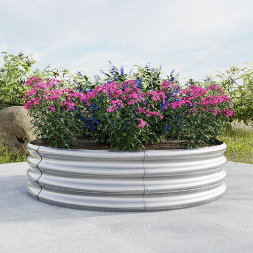 Designer × Homemade 47.24*11.4" Tall Round Raised Garedn Bed,Metal Raised Beds f Size US L / EU 52-54 / 3 - 3 Thumbnail