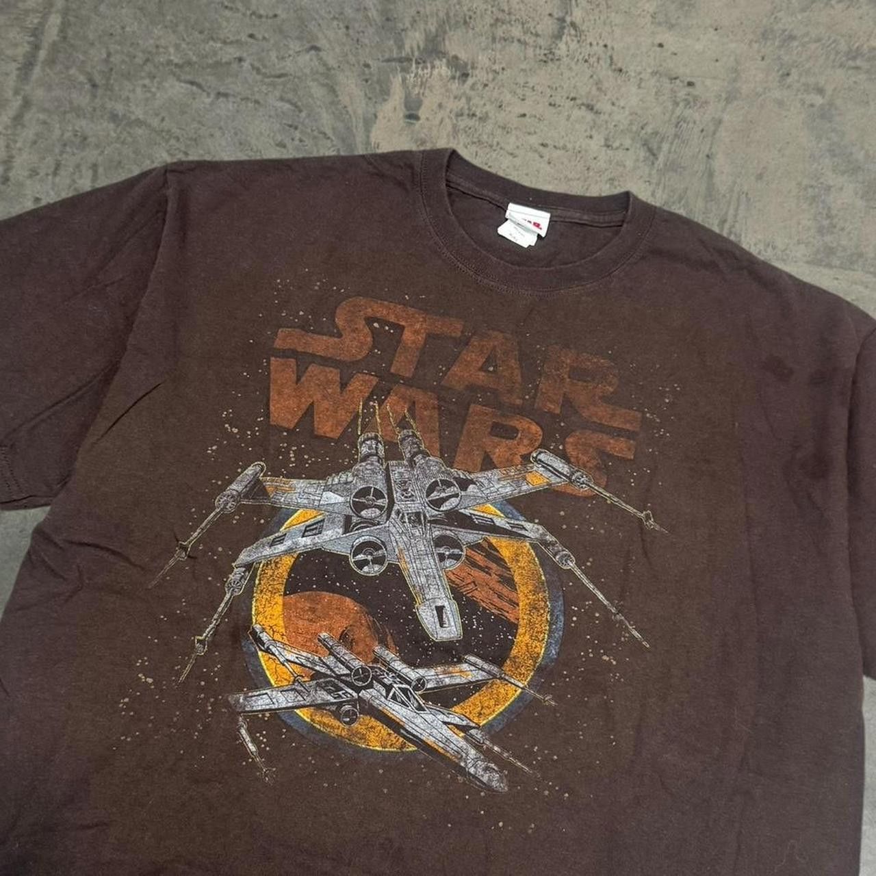 Star Wars × Vintage Vintage Y2K Star Wars X-Wing Fighter T-Shirt Size US XL / EU 56 / 4 - 2 Thumbnail