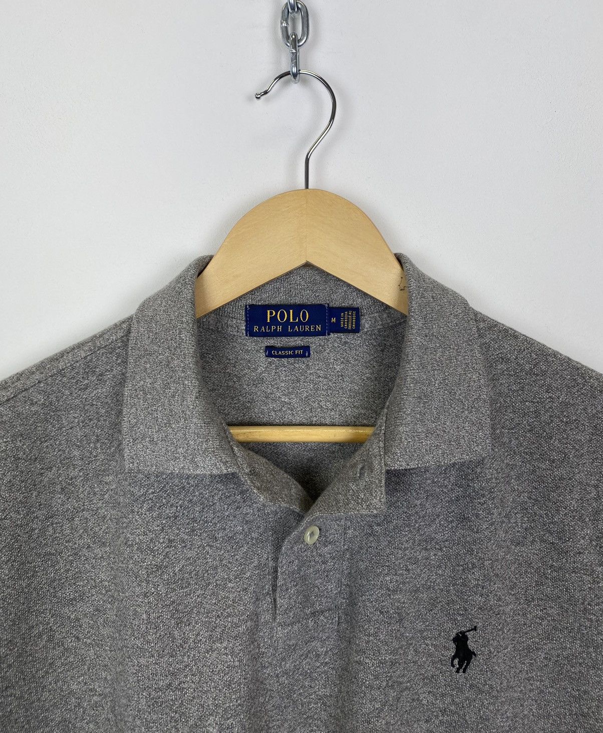 Polo Ralph Lauren Ralph Lauren Classic Fit Polo Shirt Buttons-Up Size M Grey Size US M / EU 48-50 / 2 - 3 Thumbnail