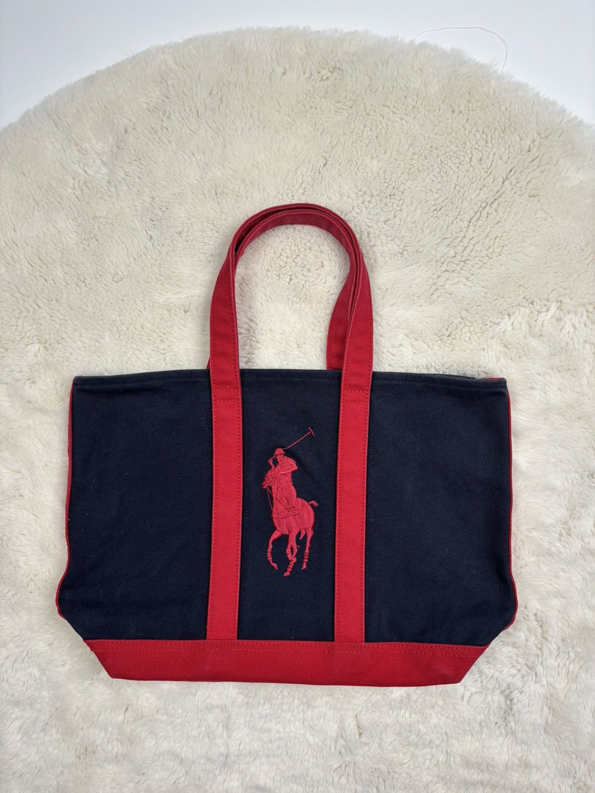バッグ archive Ralph Lauren hand bag y2k LAUREN RALPH LAUREN Women's Black Canvas Leather Trim