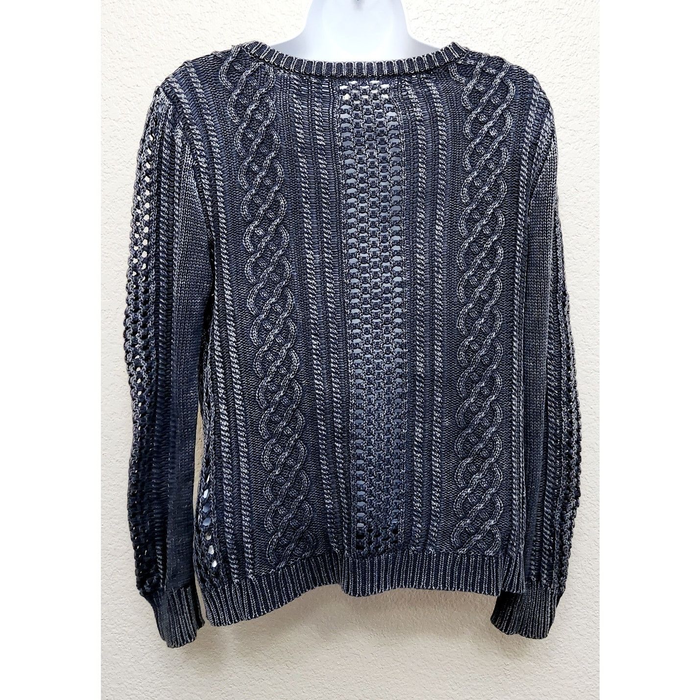 Volcom Volcom Gray Faded Cable Knit Long Sleeve Sweater XS Soft Size XS / US 0-2 / IT 36-38 - 4 Thumbnail