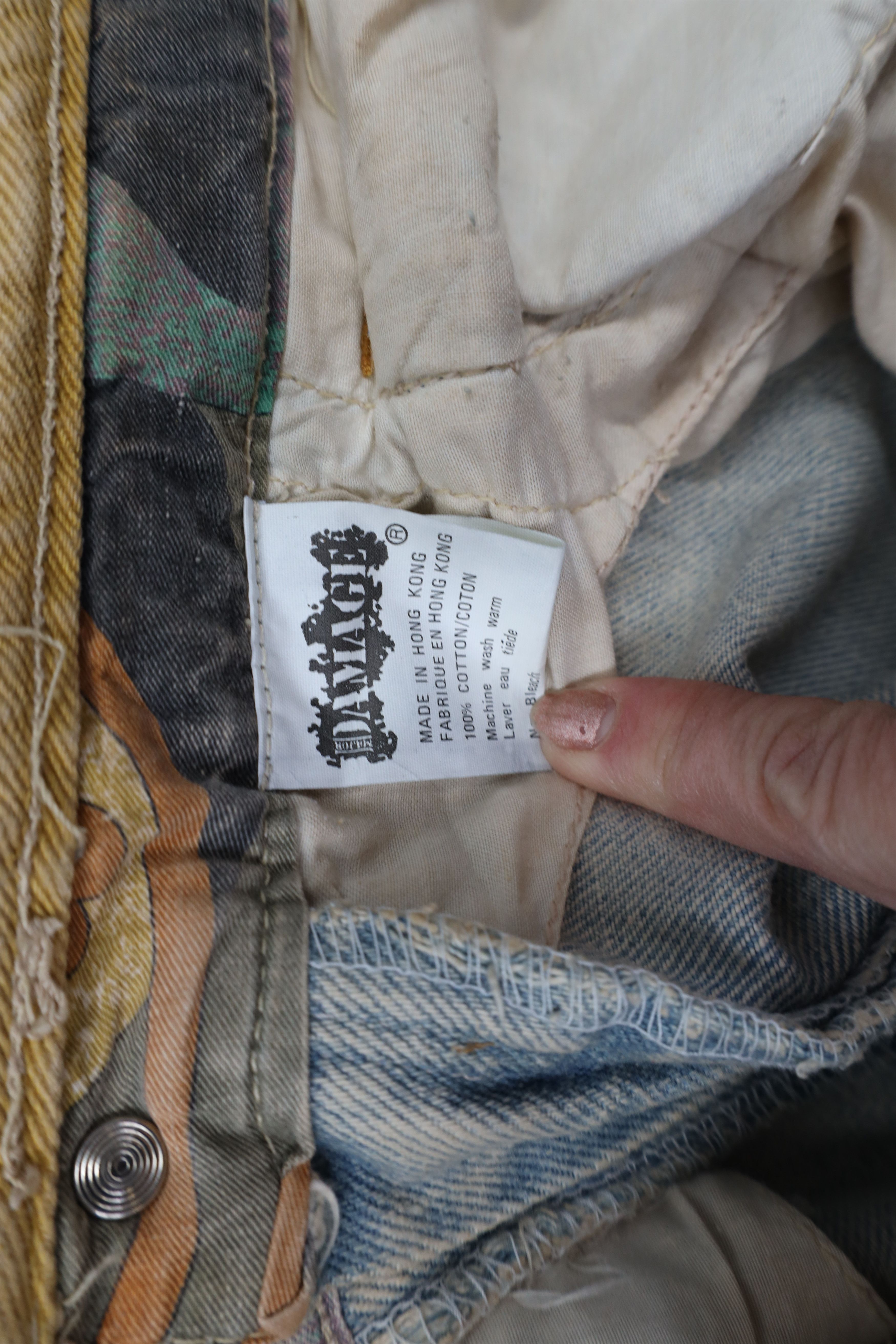 Vintage Deadstock Vintage 90s Streetwear Wash Flip Cuff Denim Jeans Size US 30 / EU 46 - 9 Thumbnail