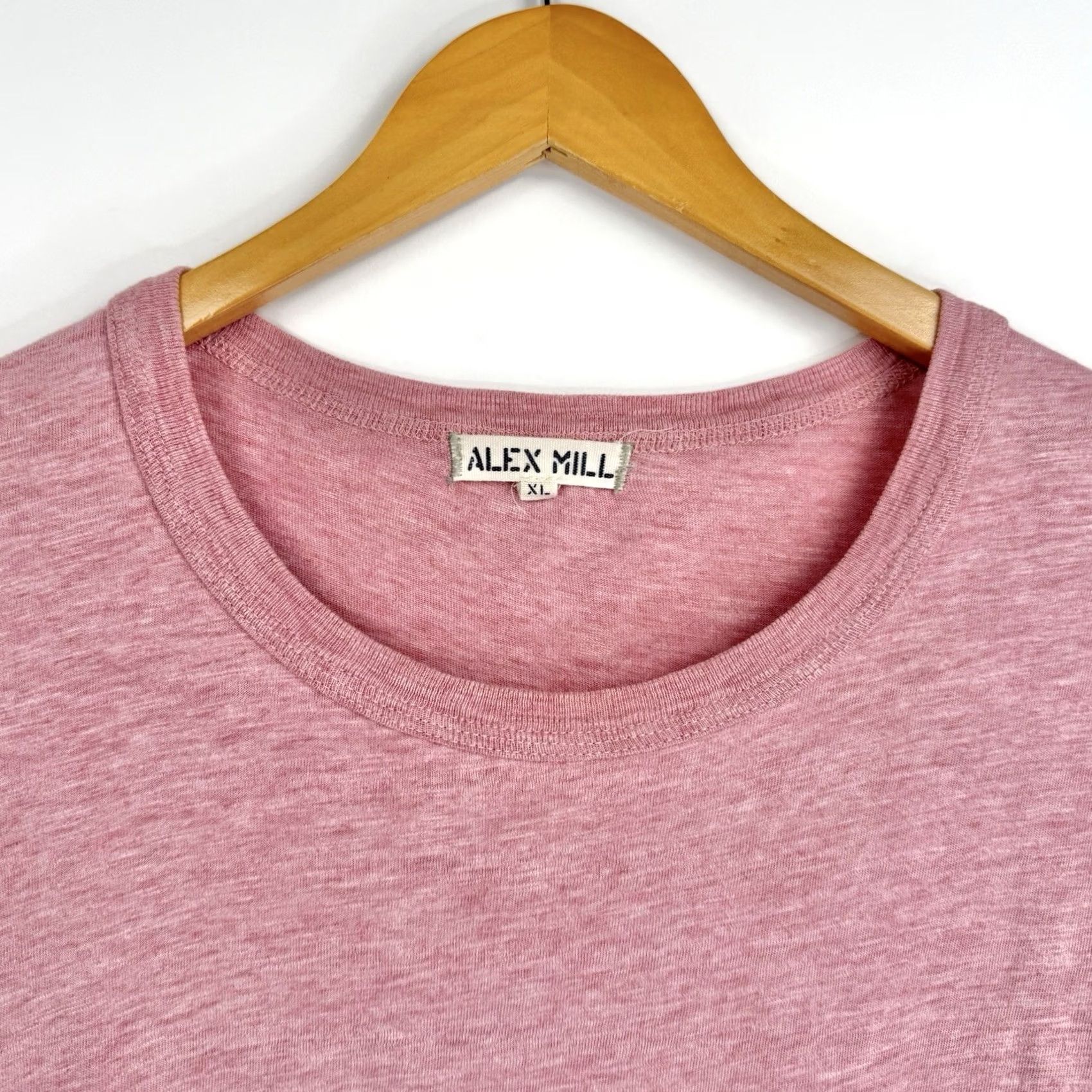 Alex Mill Alex Mill Shirt Mens XL Heather Pink Short Sleeve Cotton Casual Preppy T-Shirt Size US XL / EU 56 / 4 - 2 Thumbnail