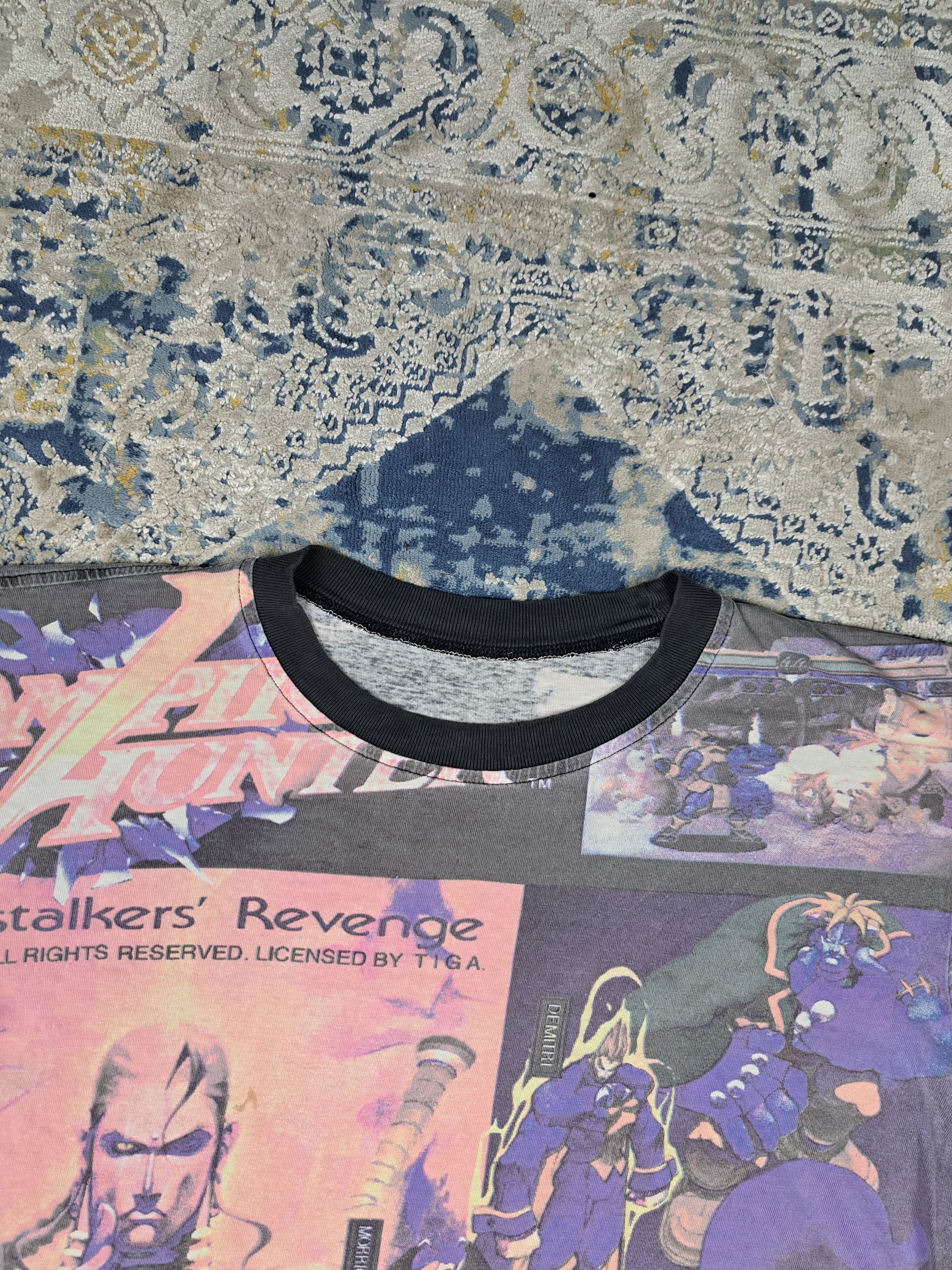 Vintage 1995 Capcom Vampire Hunter Darkstalkers Revenge Game AOP Tee Size US L / EU 52-54 / 3 - 3 Thumbnail