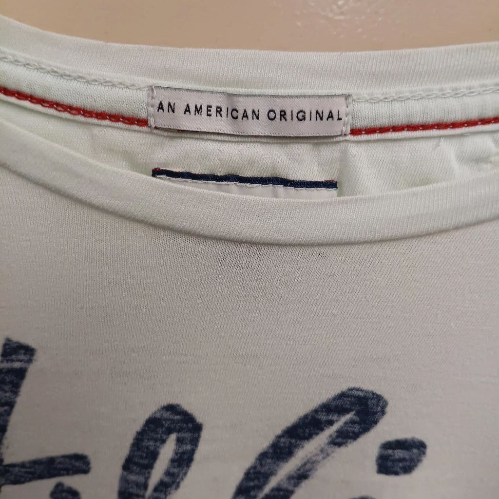 Tommy Hilfiger Hilfiger Denim T-Shirt, Light Seafoam Green/Baby Blue Size S / US 4 / IT 40 - 3 Thumbnail