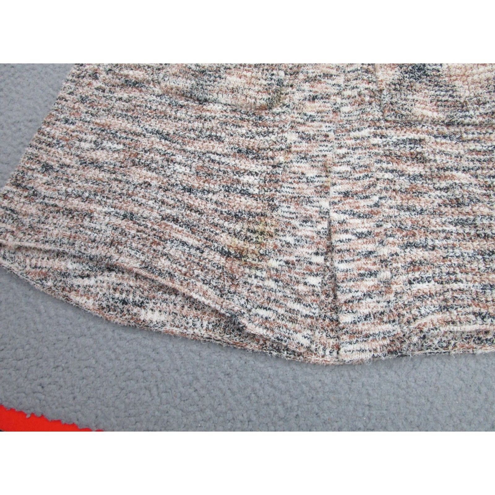 Vintage Pilcro Cardigan Womens Small Beige Marled Knit Open Front Pockets Size S / US 4 / IT 40 - 4 Thumbnail