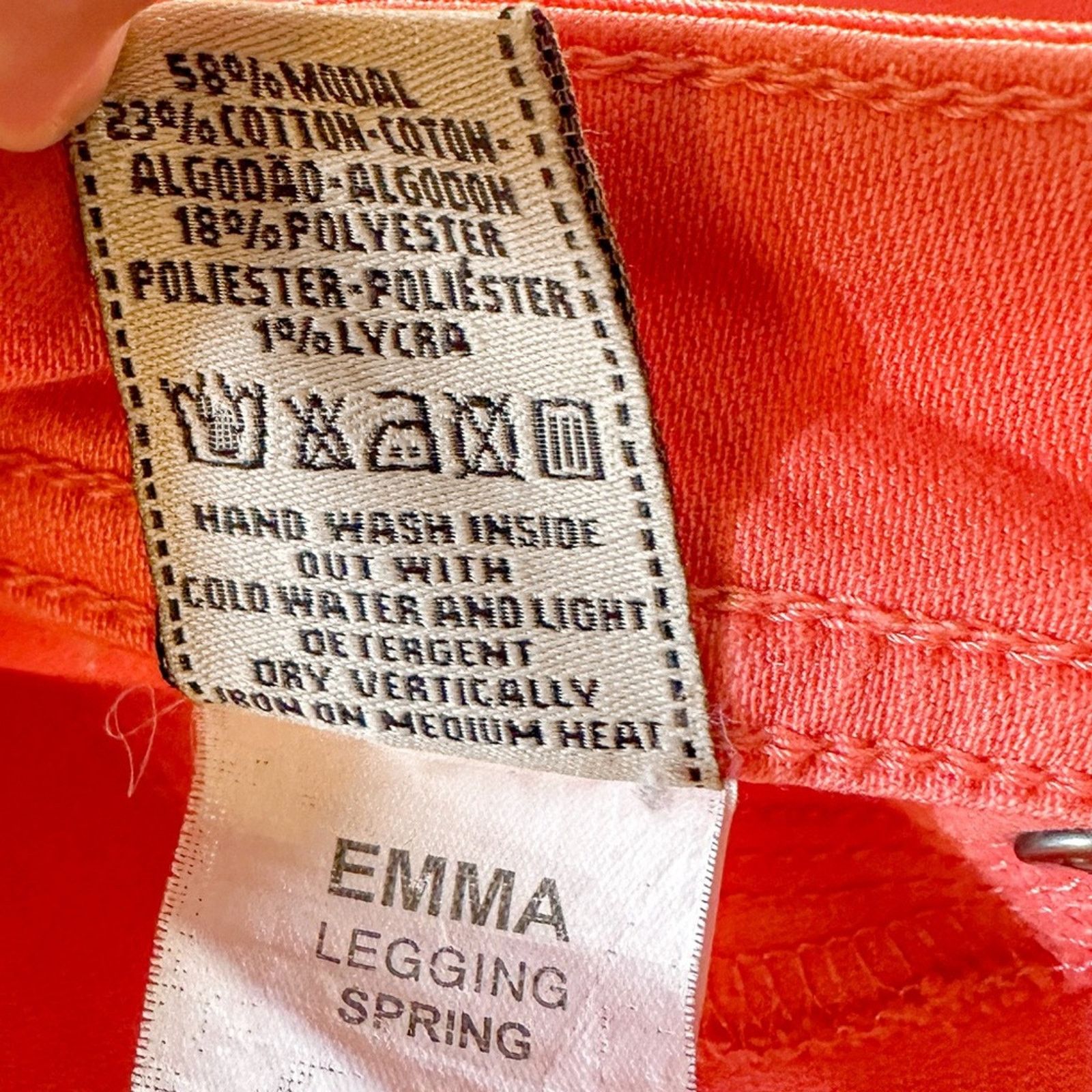 DL1961 DL1961 Coral Orange Emma Ankle Skinny Jegging, EUC, Size 28 Size 28" / US 6 / IT 42 - 10 Thumbnail