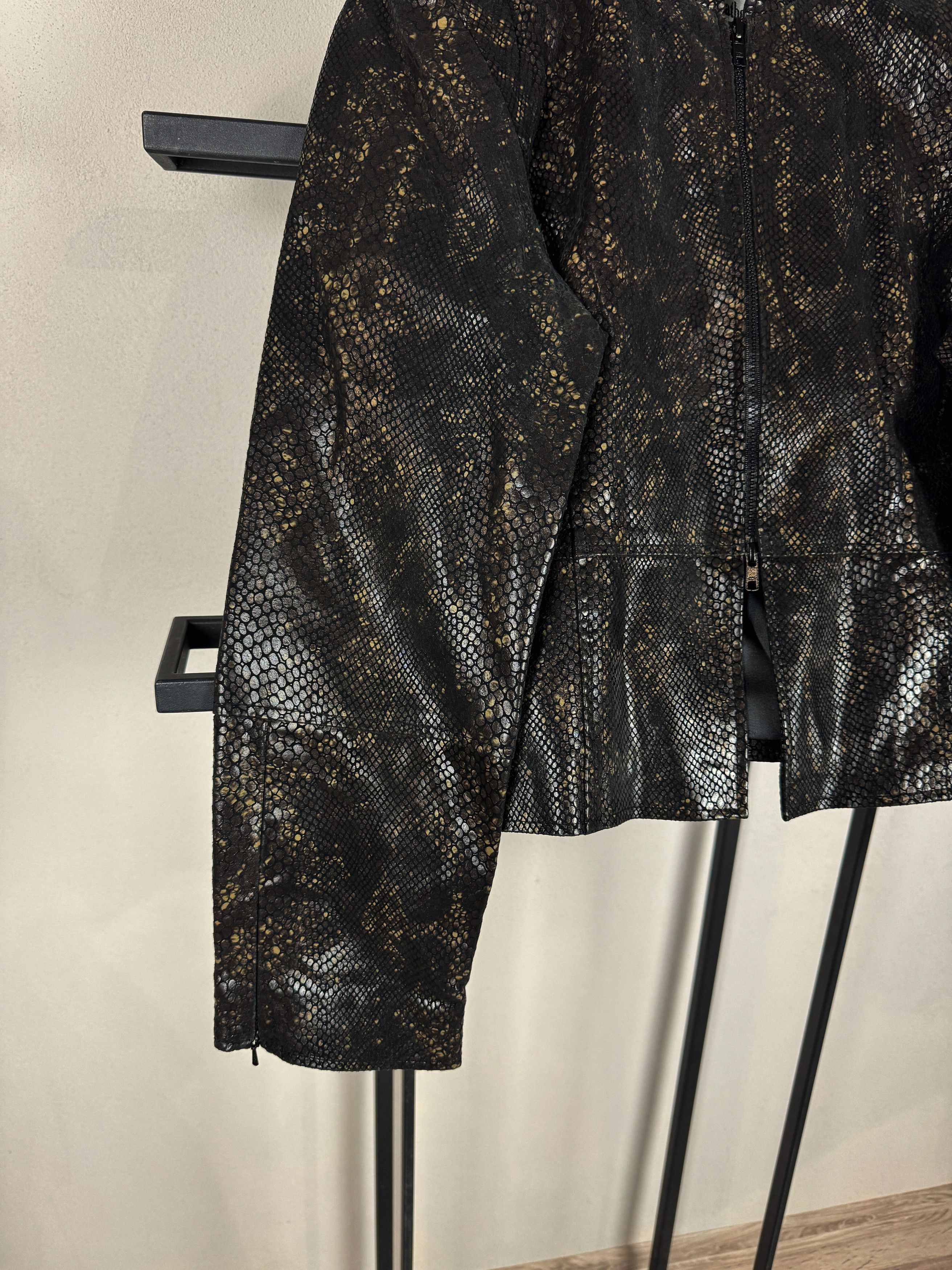 Yohji Yamamoto Black Snake Embossed Leather Jacket Minimal Archive Y2K Size US S / EU 44-46 / 1 - 3 Thumbnail