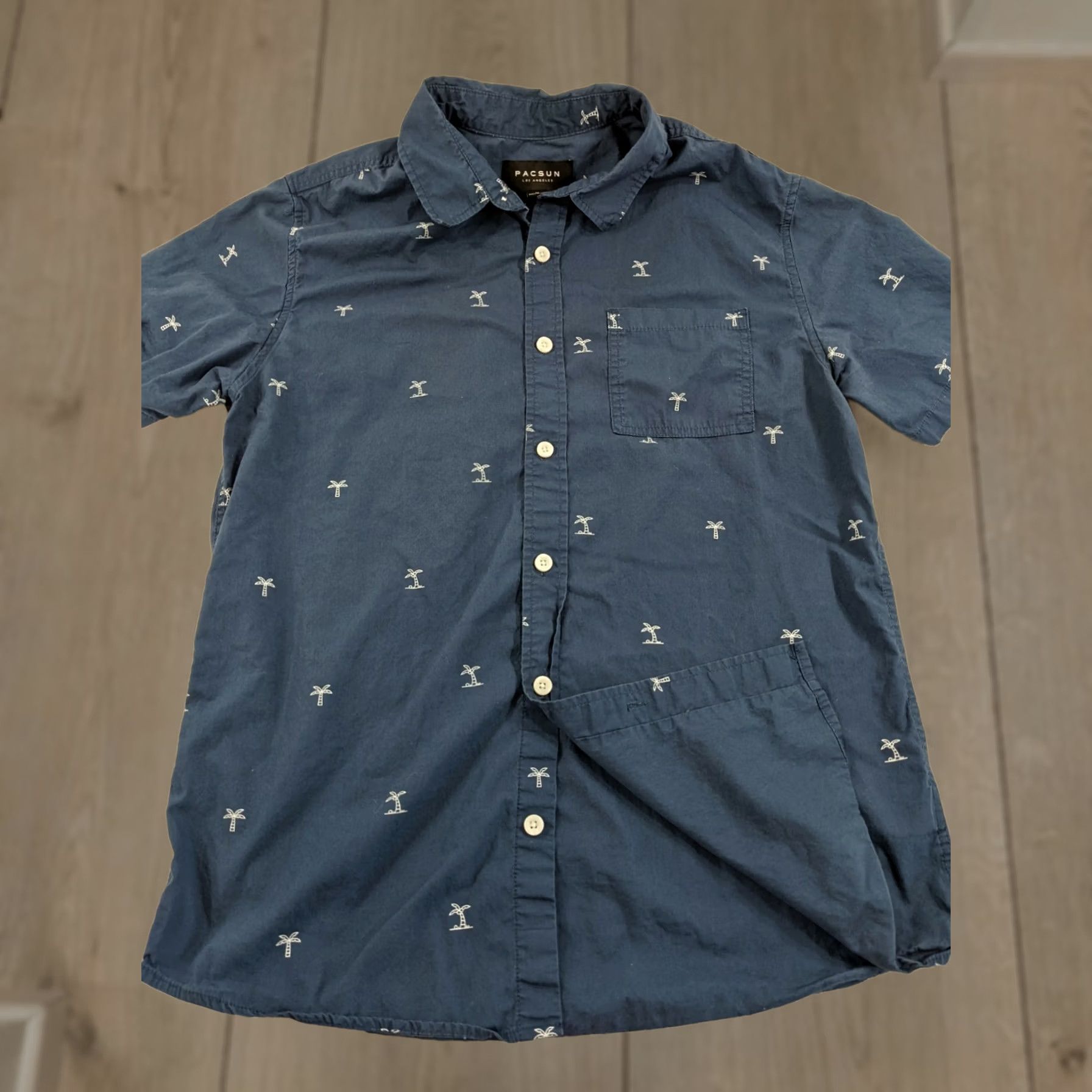 Pacsun Pacsun Shirt Button Front Mens Size Medium blue Palm Trees Sunday Funday Size US M / EU 48-50 / 2 - 1 Thumbnail