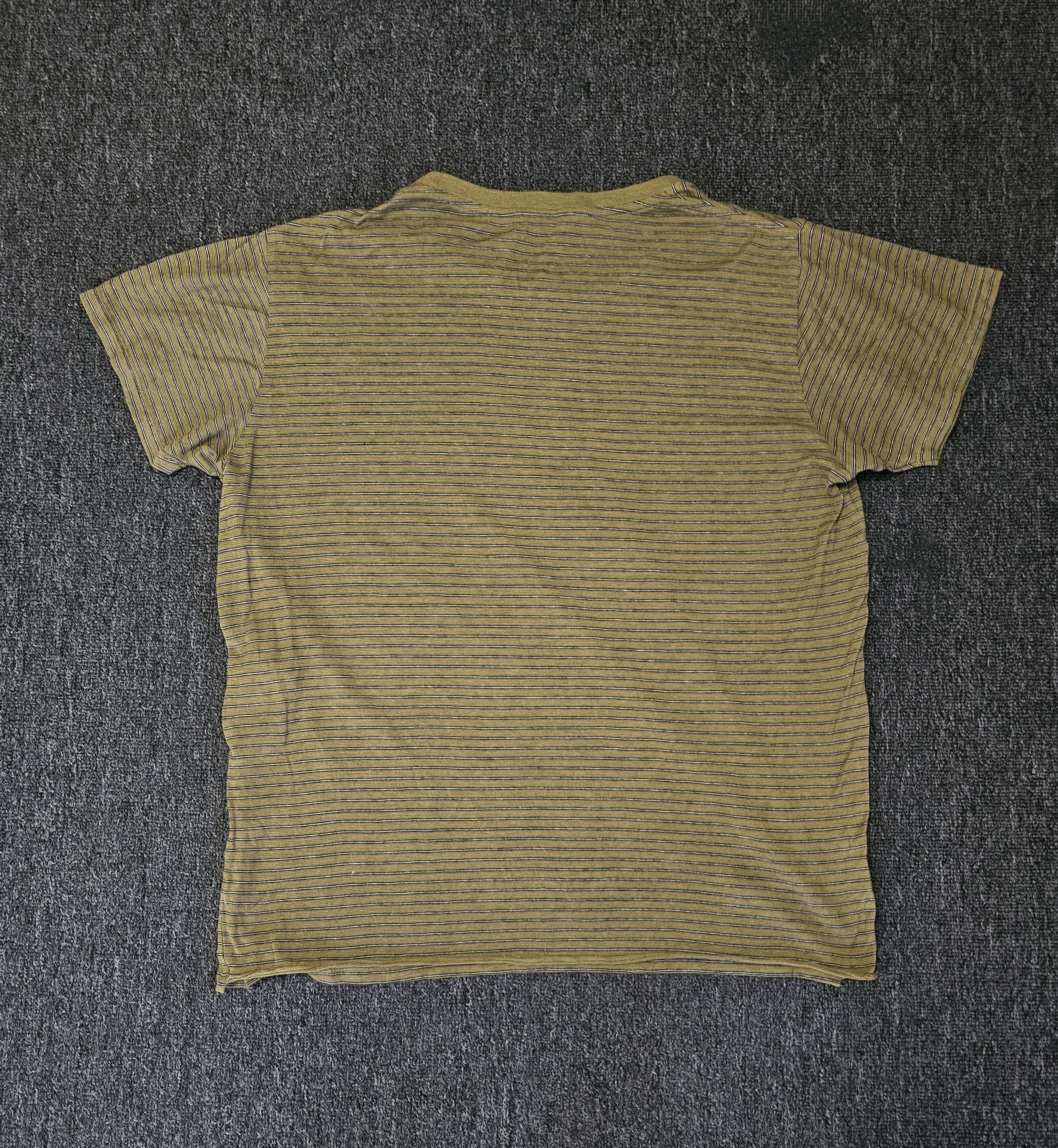Saint Laurent Paris Saint Lauren Men's Yellow Striped Oversize T-Shirt Size L Size US L / EU 52-54 / 3 - 4 Thumbnail