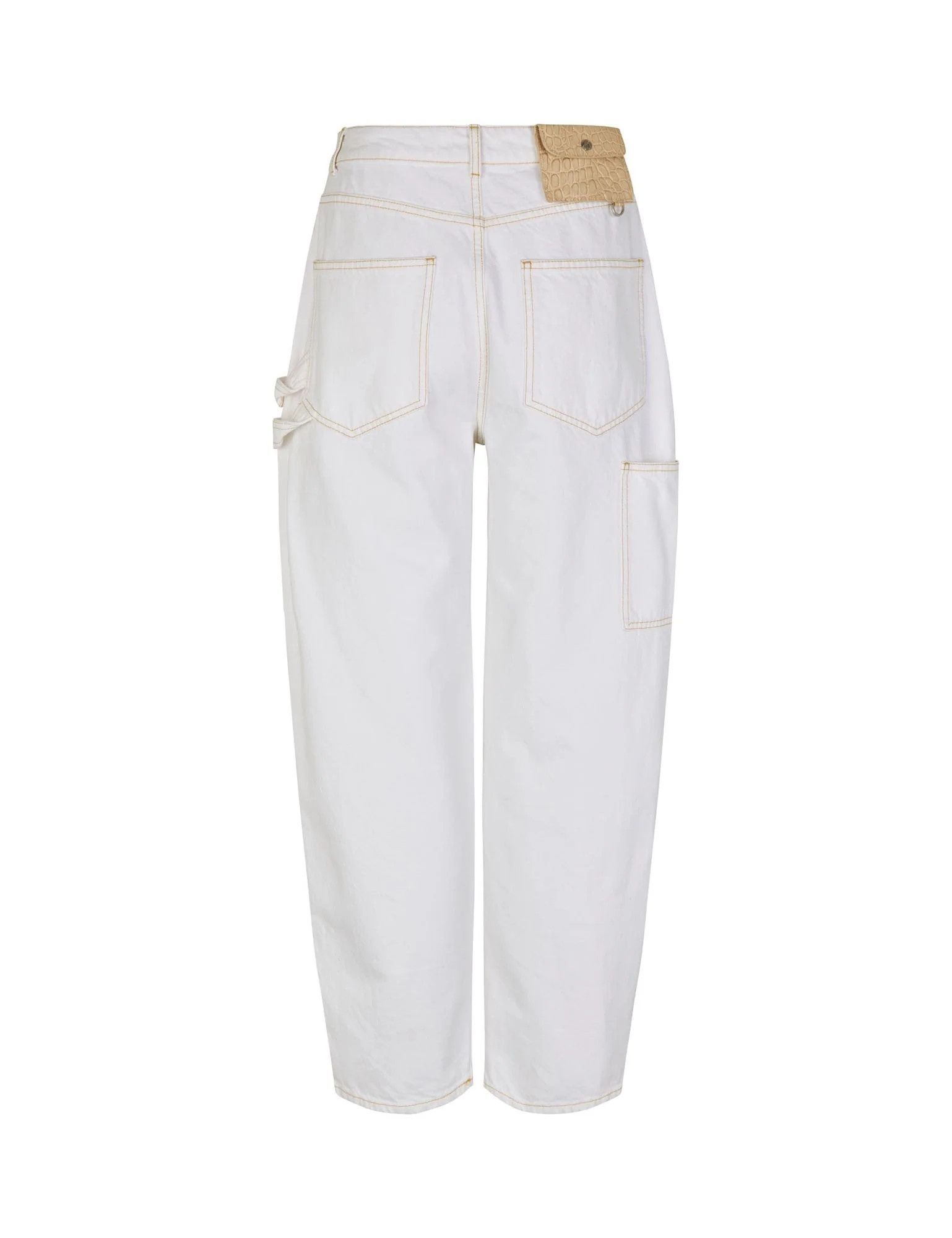 Saks Potts o1s22i1n0924 Organic Denim Helle Jeans in White Size 27" / US 4 / IT 40 - 2 Thumbnail