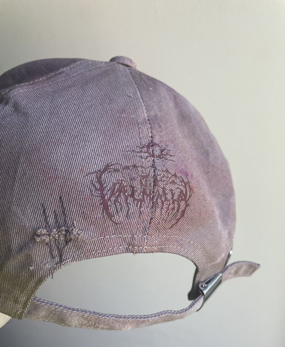 Drain Gang × Haunted Mound × Salem Sportswear JJVALHALLA - Live fast Die faster antler logo hat distressed Size ONE SIZE - 5 Thumbnail