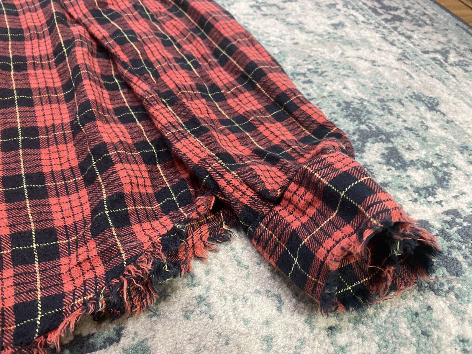 PPFM PPFM Distressed Design Flannel Button Up Shirt Size US L / EU 52-54 / 3 - 9 Thumbnail