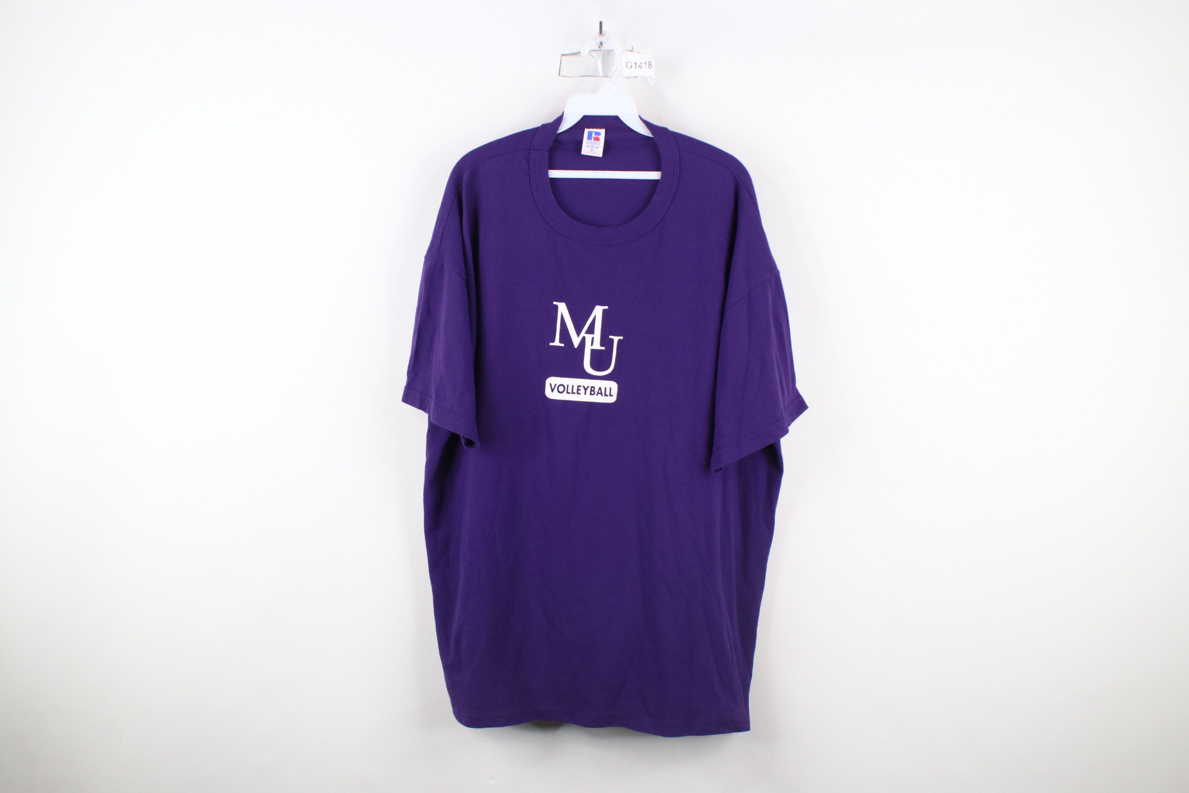 Russell Athletic × Vintage Vintage 90s Russell Athletic University Volleyball T-Shirt Size US XL / EU 56 / 4 - 1 Thumbnail
