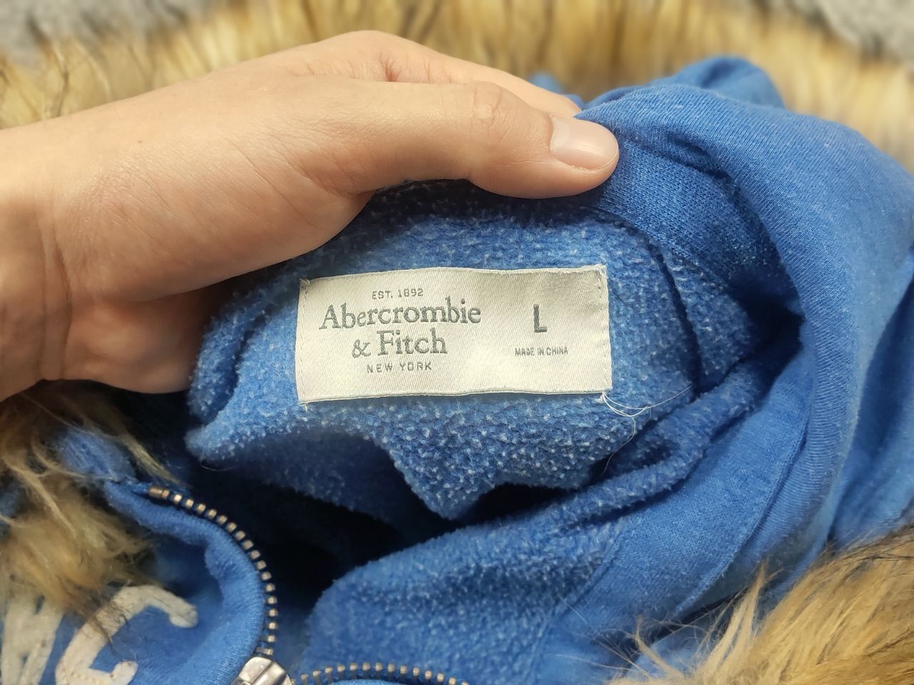Abercrombie & Fitch Abercrombie Vintage Y2K crazy fur zip Hoodie if six was nine Size US L / EU 52-54 / 3 - 15 Thumbnail