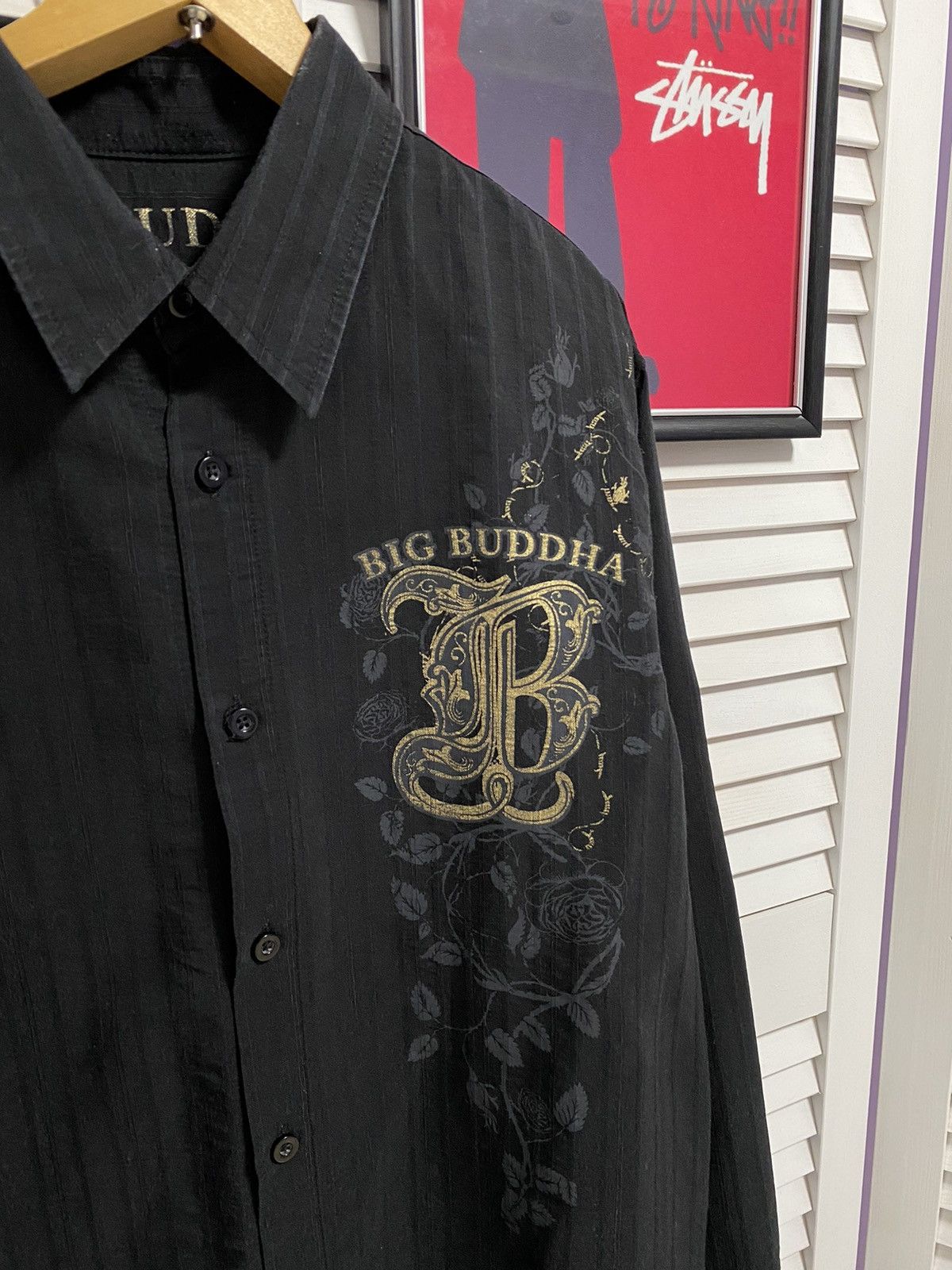 Buddha to Buddha Vintage Shirt Button Up Big Buddha Striped Avant Garde Style Size US M / EU 48-50 / 2 - 4 Thumbnail