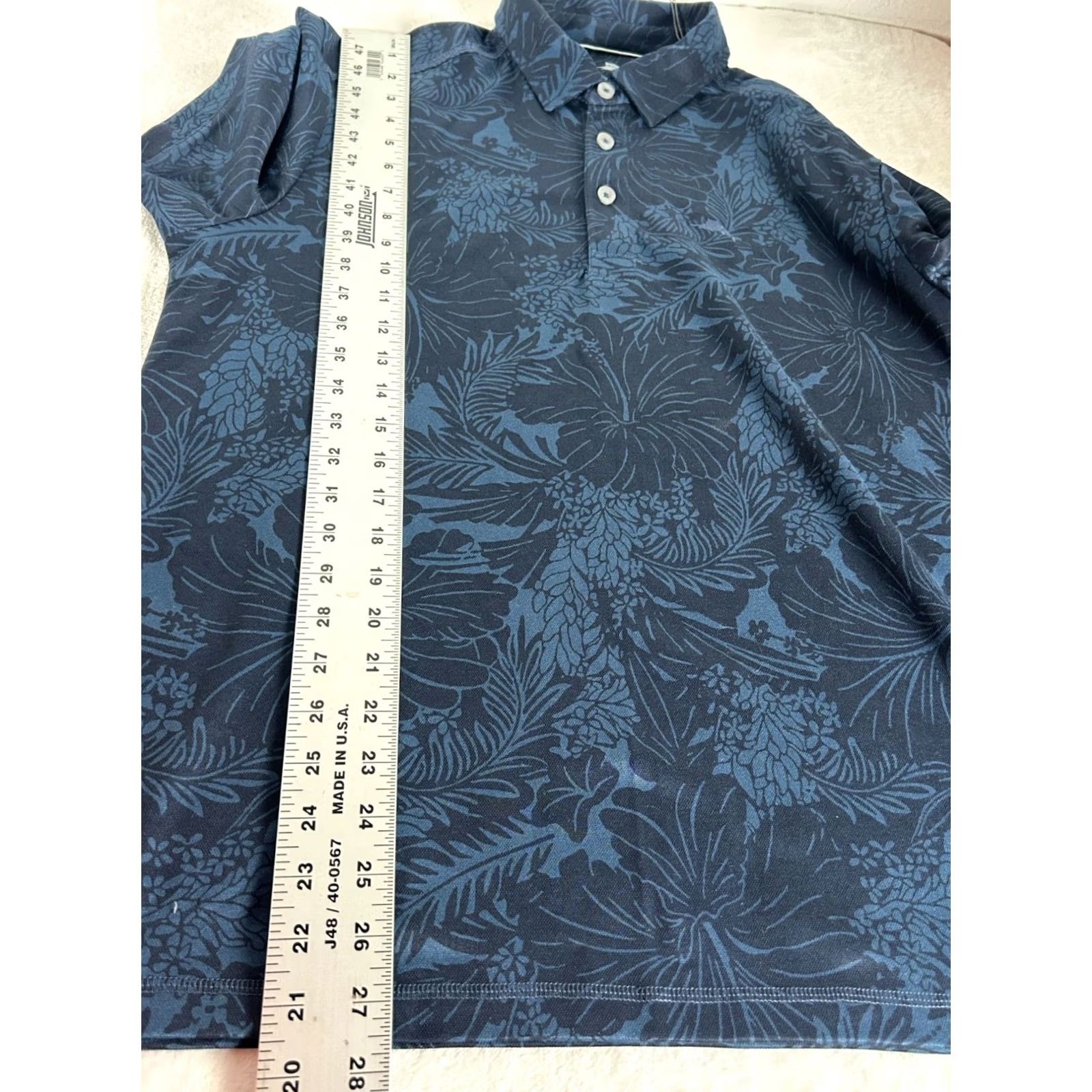 Tommy Bahama Tommy Bahama Mens Polo Shirt Blue Floral Palm Leaves Short Sleeve Medium NS NWOT Size US M / EU 48-50 / 2 - 8 Thumbnail