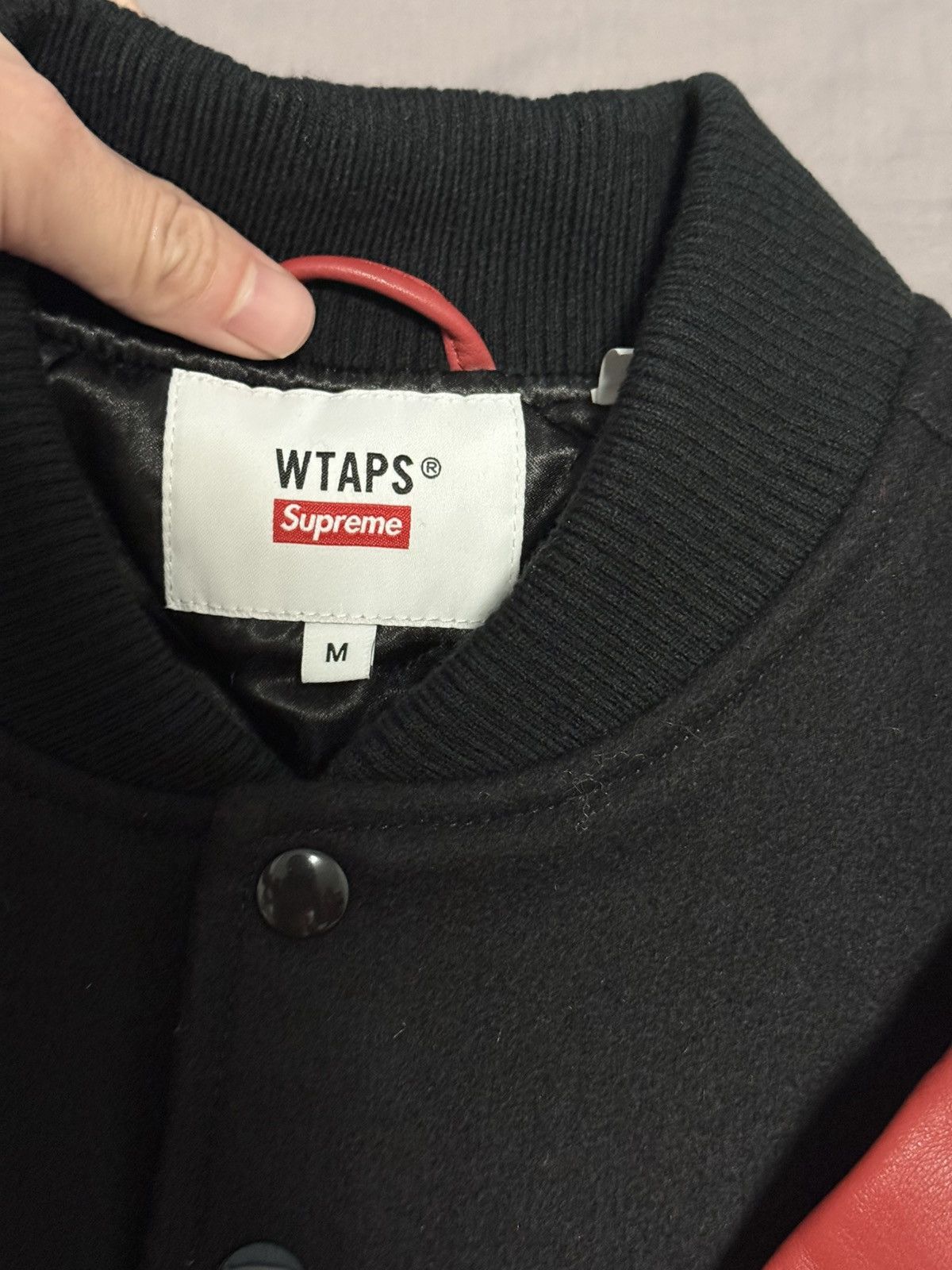 Supreme × Wtaps Supreme wtaps varsity jacket balck Size US M / EU 48-50 / 2 - 6 Thumbnail