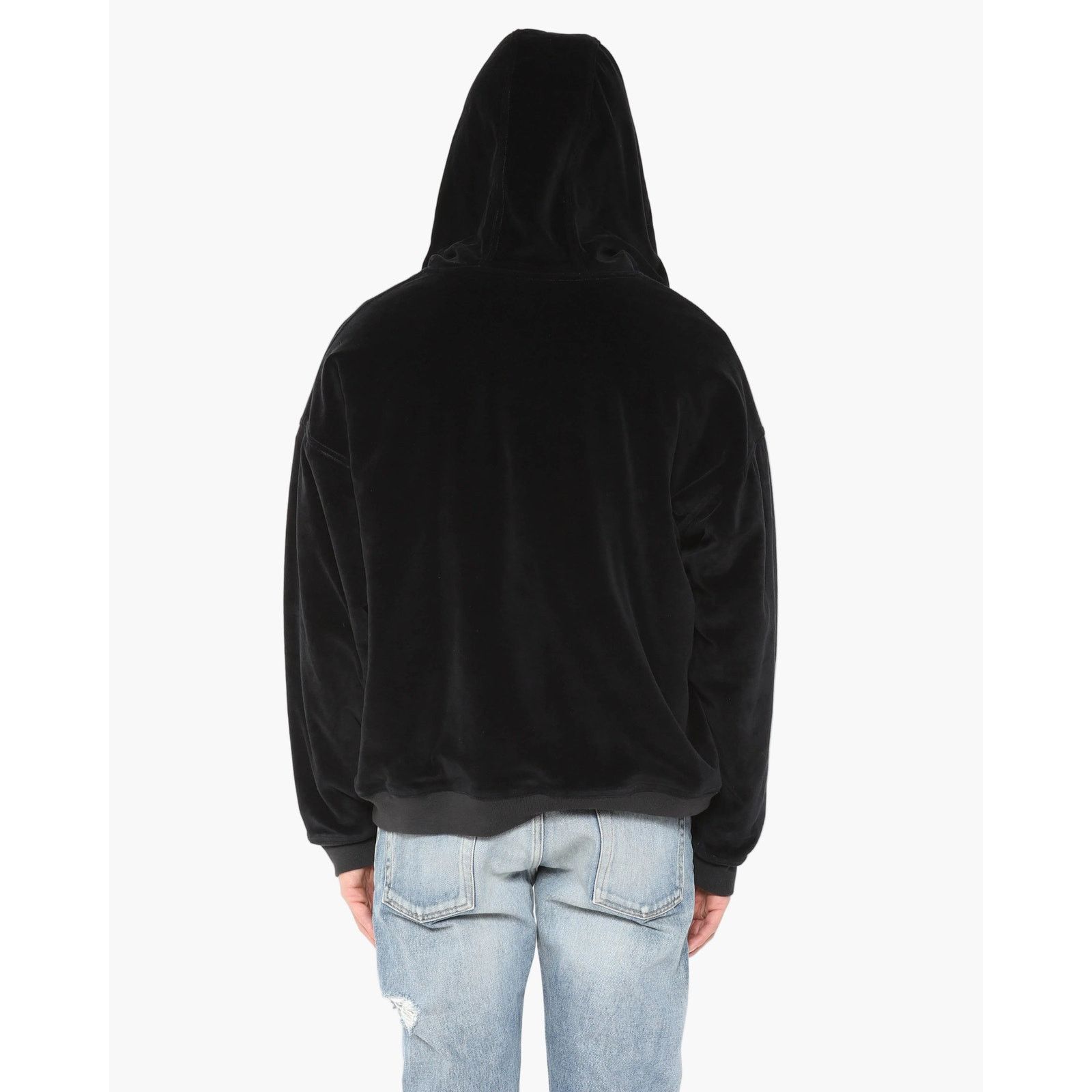 Haider Ackermann FW15 Oversized Double Layer Hoodie in Black Velvet Size US XS / EU 42 / 0 - 2 Thumbnail