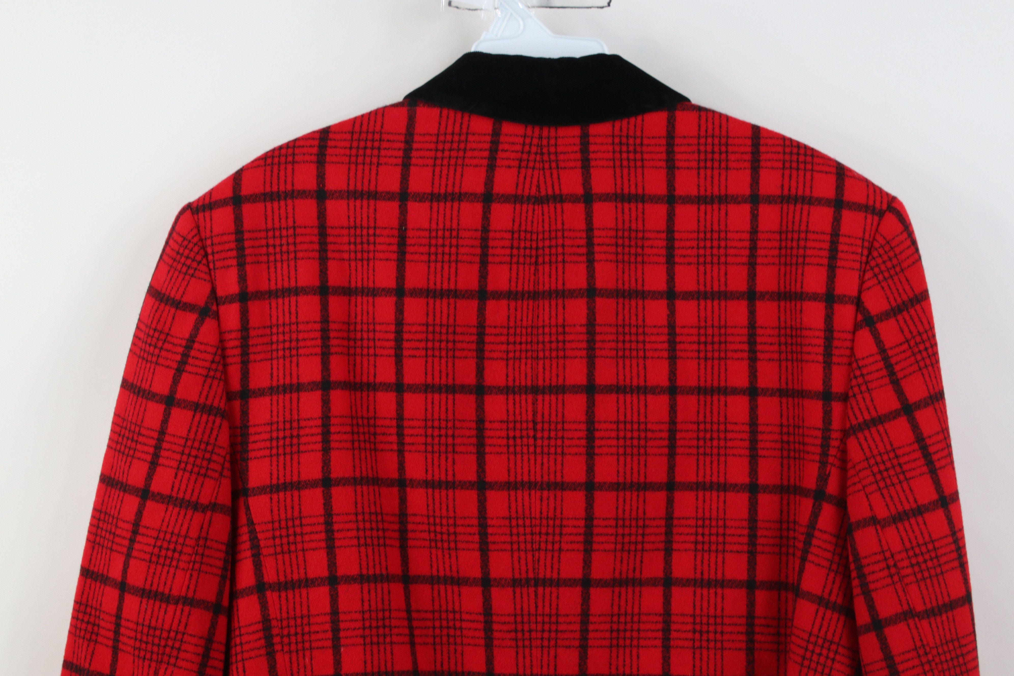 Pendleton Vintage 90s Pendleton Wool Suit Blazer Jacket Red Plaid USA Size XXL / US 16-18 / IT 52-54 - 13 Thumbnail