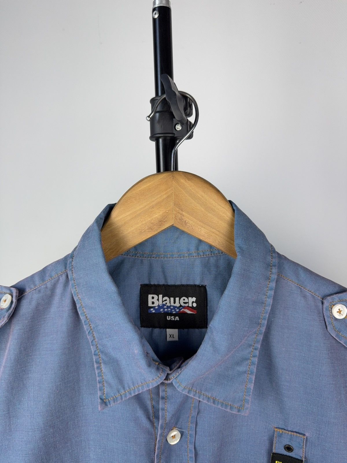Other Vintage 90s Blauer USA Short Sleeve Air Force Military Shirt Size US XL / EU 56 / 4 - 3 Thumbnail