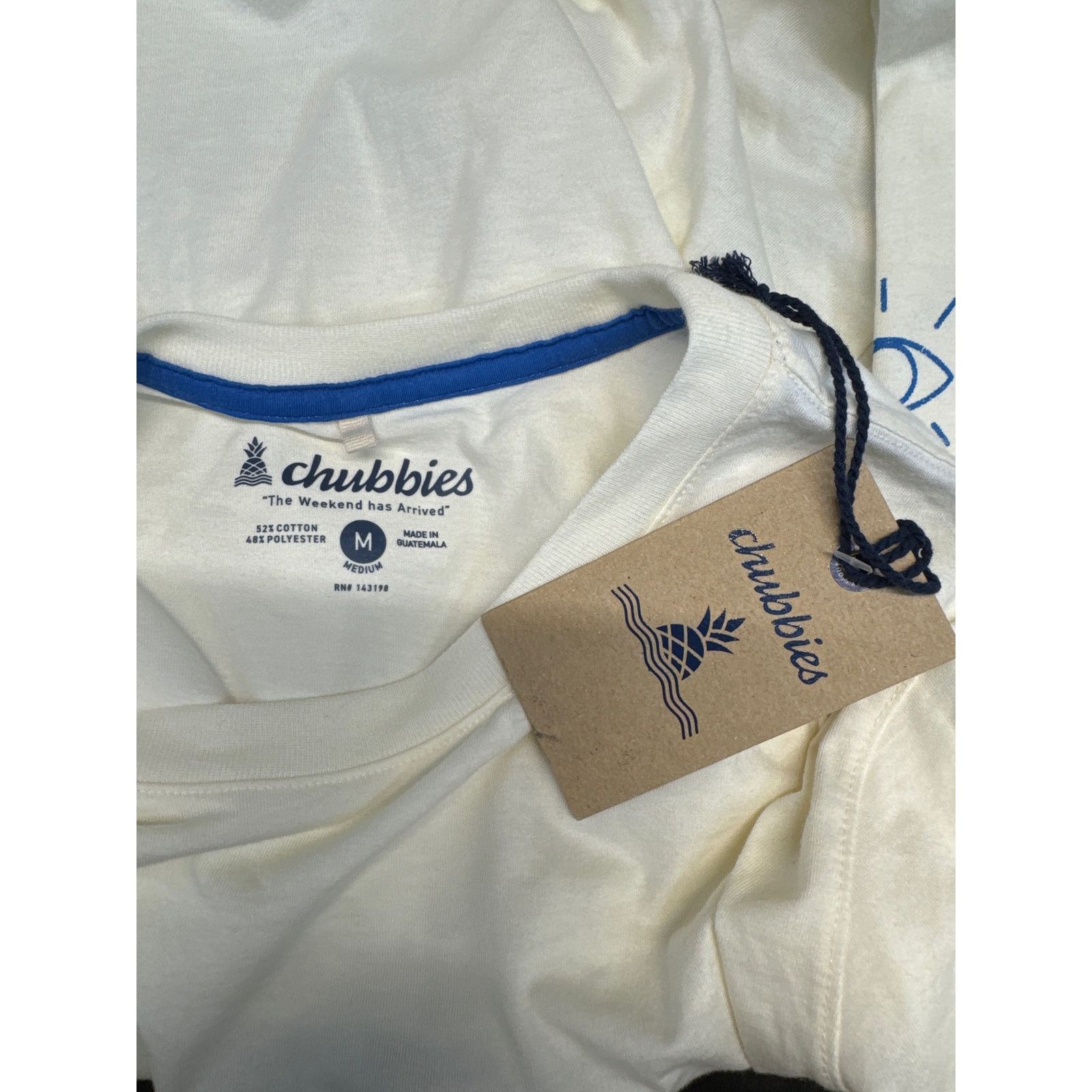 Chubbies Chubbies "Desert Lowland" Cream Longsleeve Tee men sz M Size US M / EU 48-50 / 2 - 5 Thumbnail